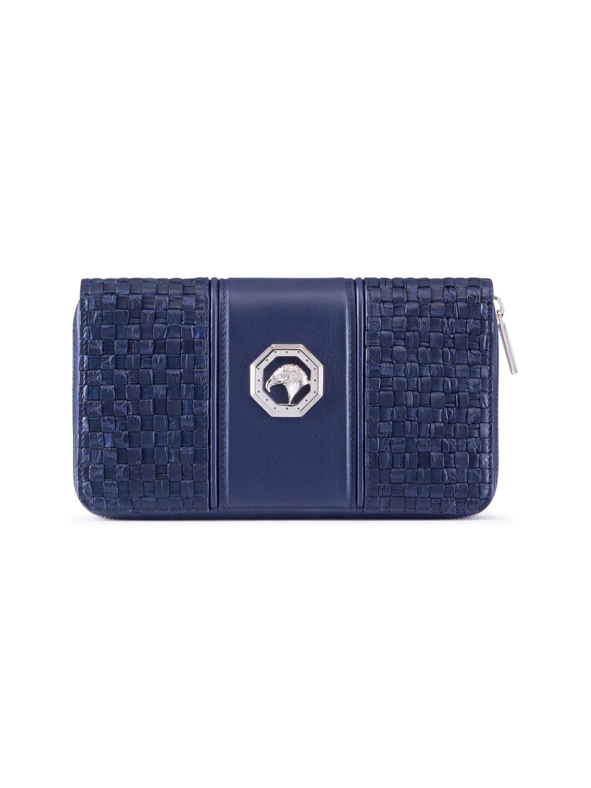 Stefano Ricci Men's Matted Crocodile and Calfskin Leather Wallet - Black