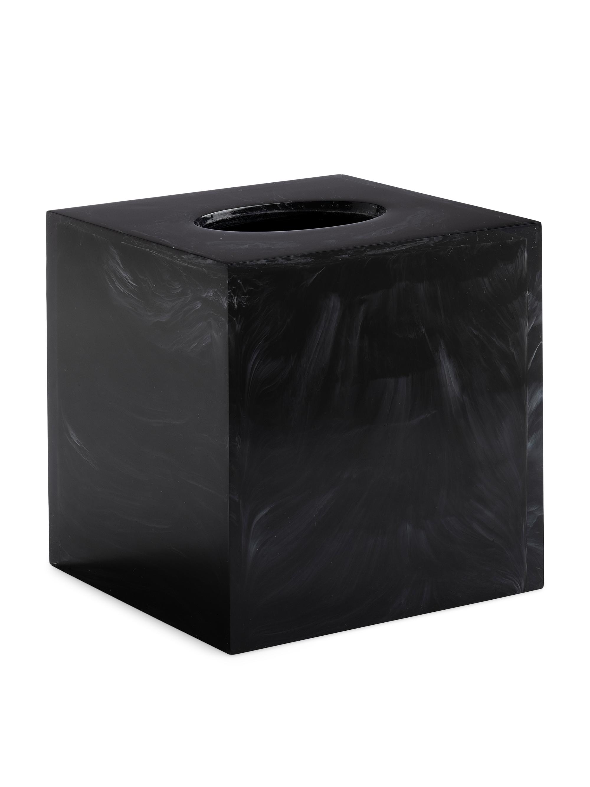 Kassatex Ducale Resin Tissue Box Holder - Black White