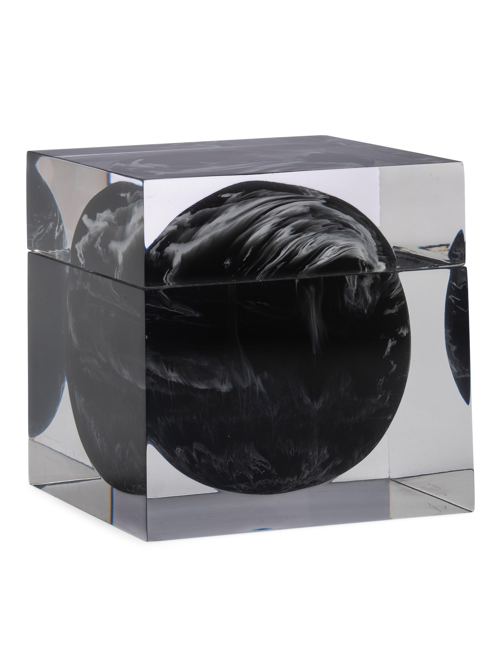 Kassatex Ducale Resin Cotton Jar - Black White