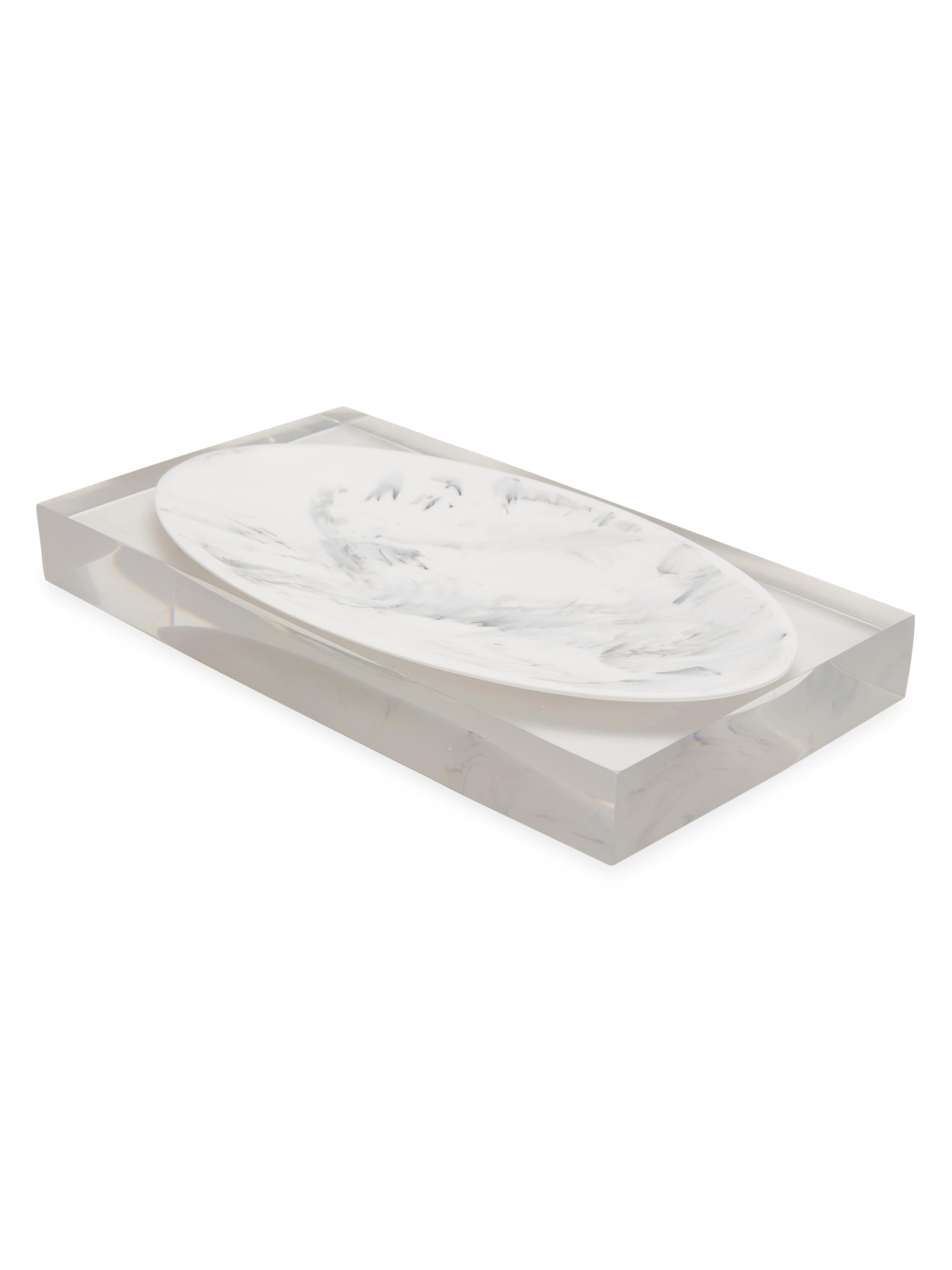 Kassatex Ducale Resin Tray - White Black