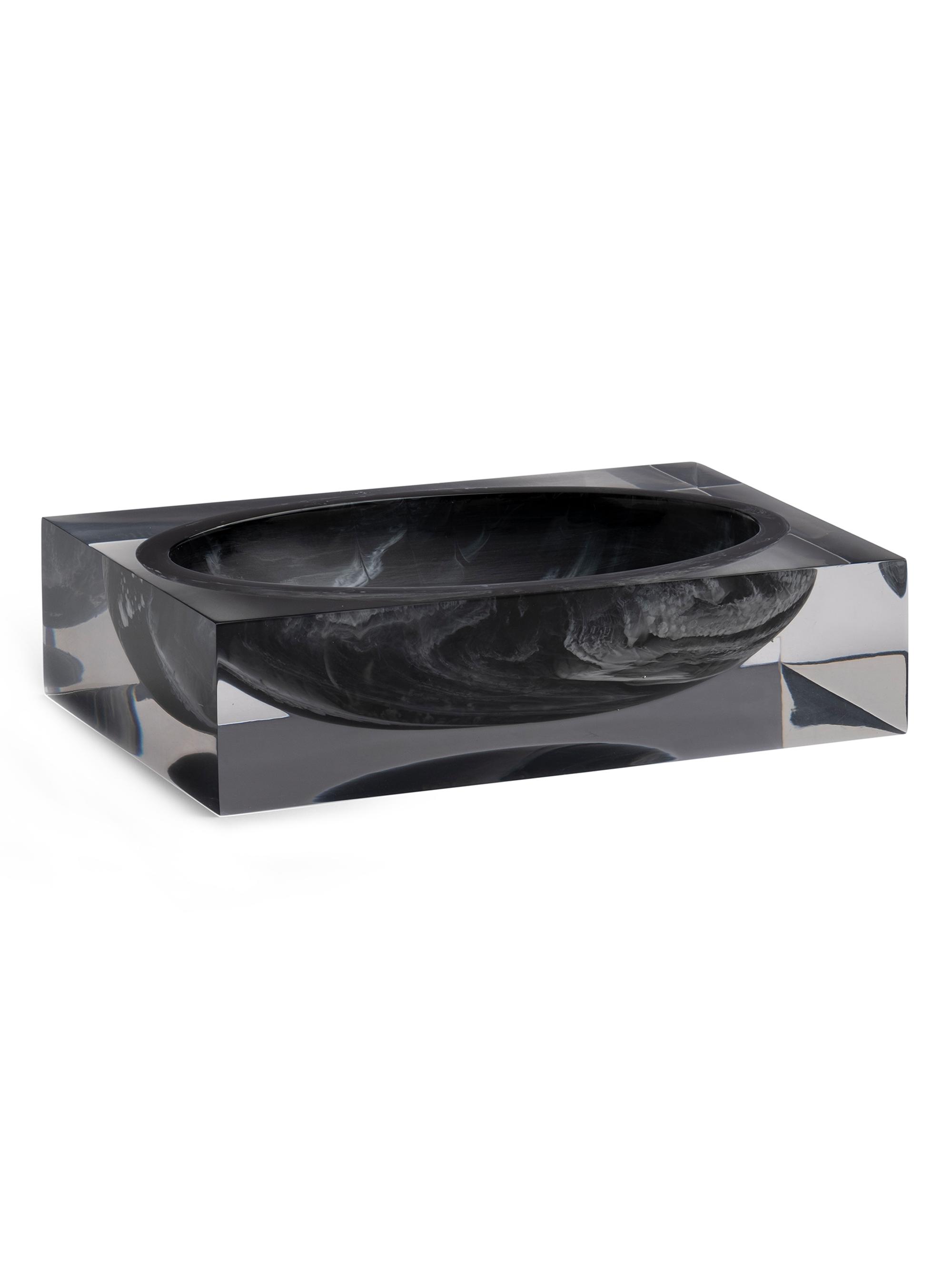 Kassatex Ducale Resin Soap Dish - Black White