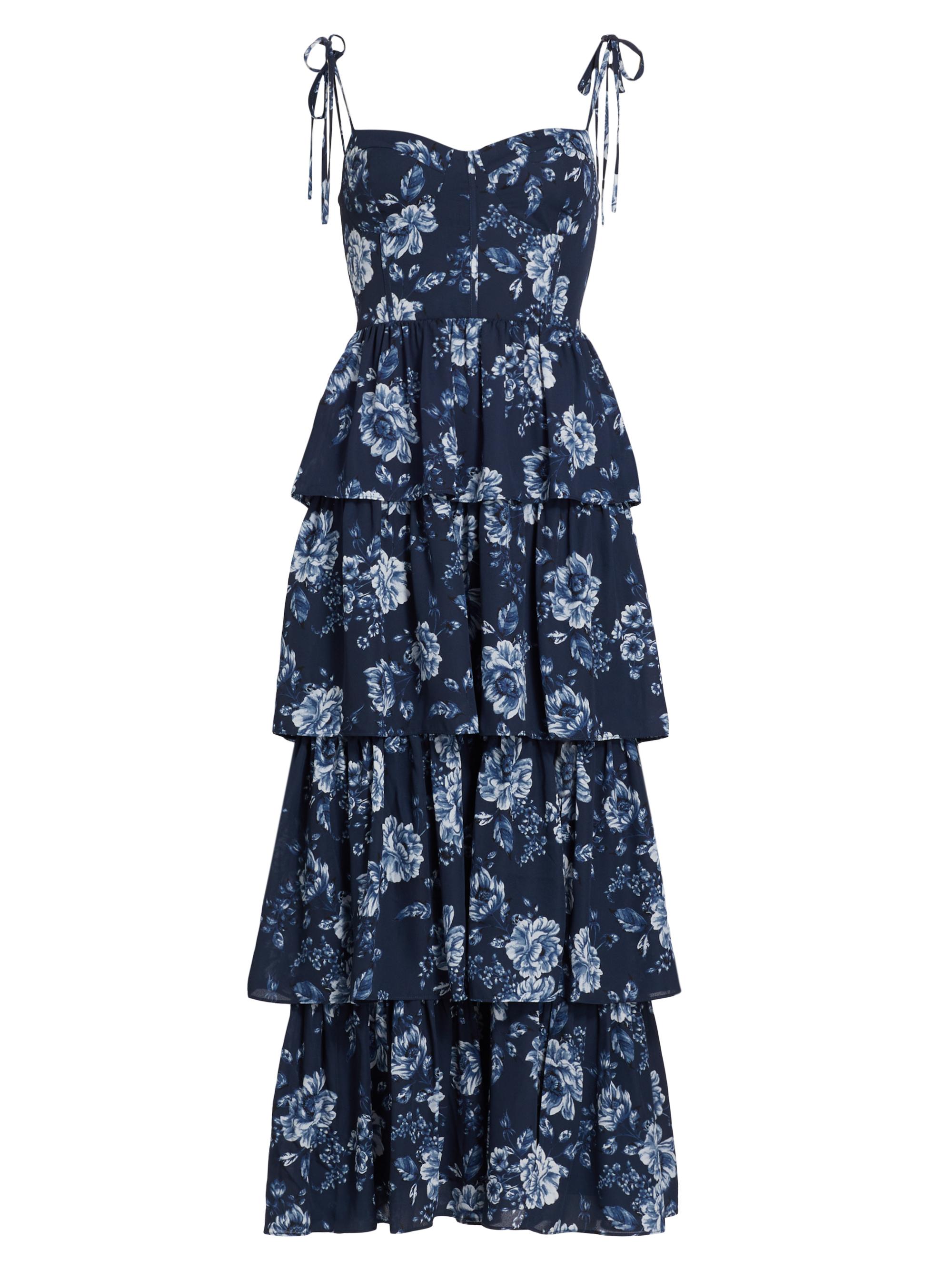 Wayf Floral Tiered Busteir Maxi Dress | Saks Fifth Avenue