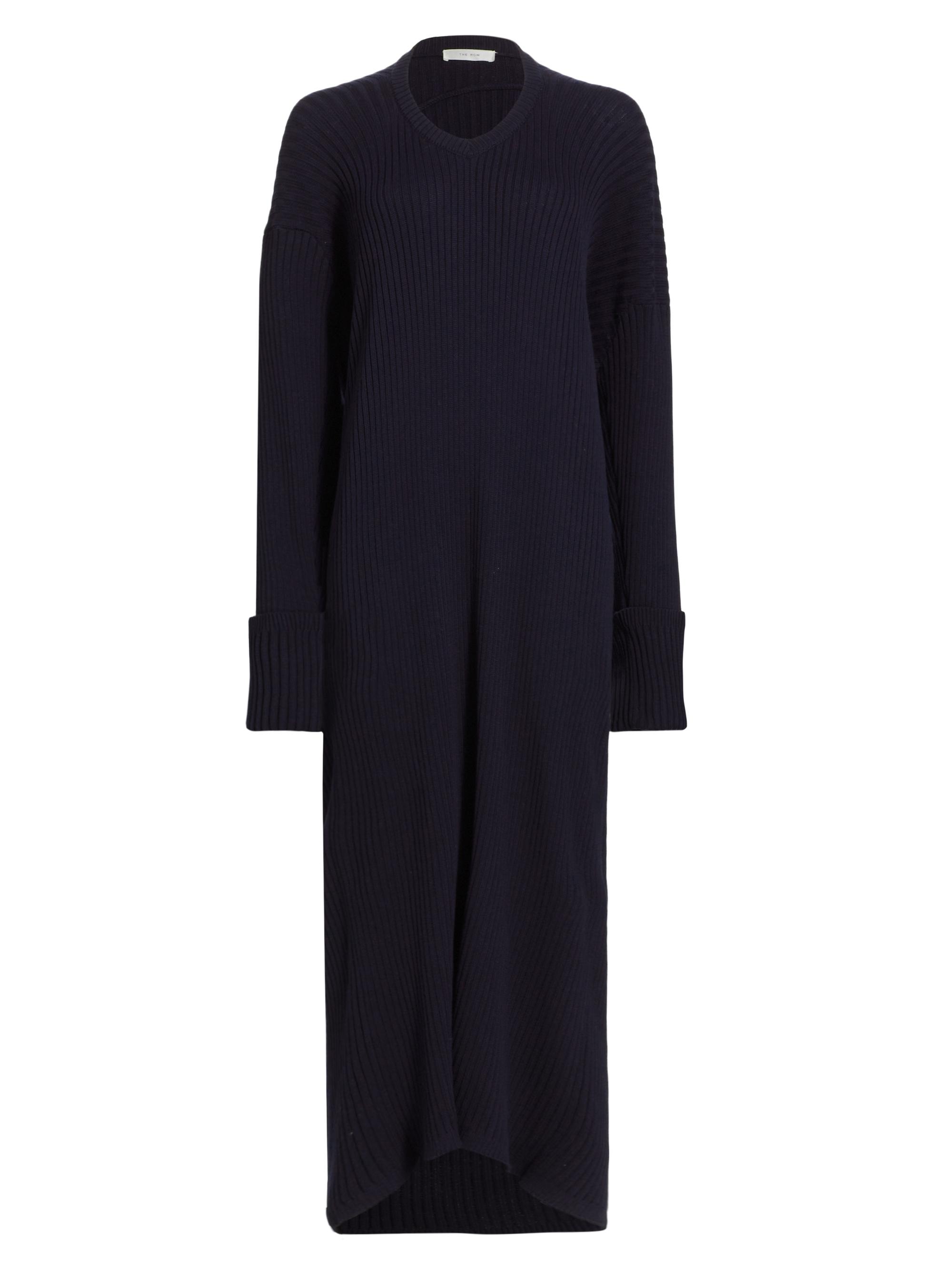 the row knit dress THE ROW Anibale Cashmere Long Sweater Dress