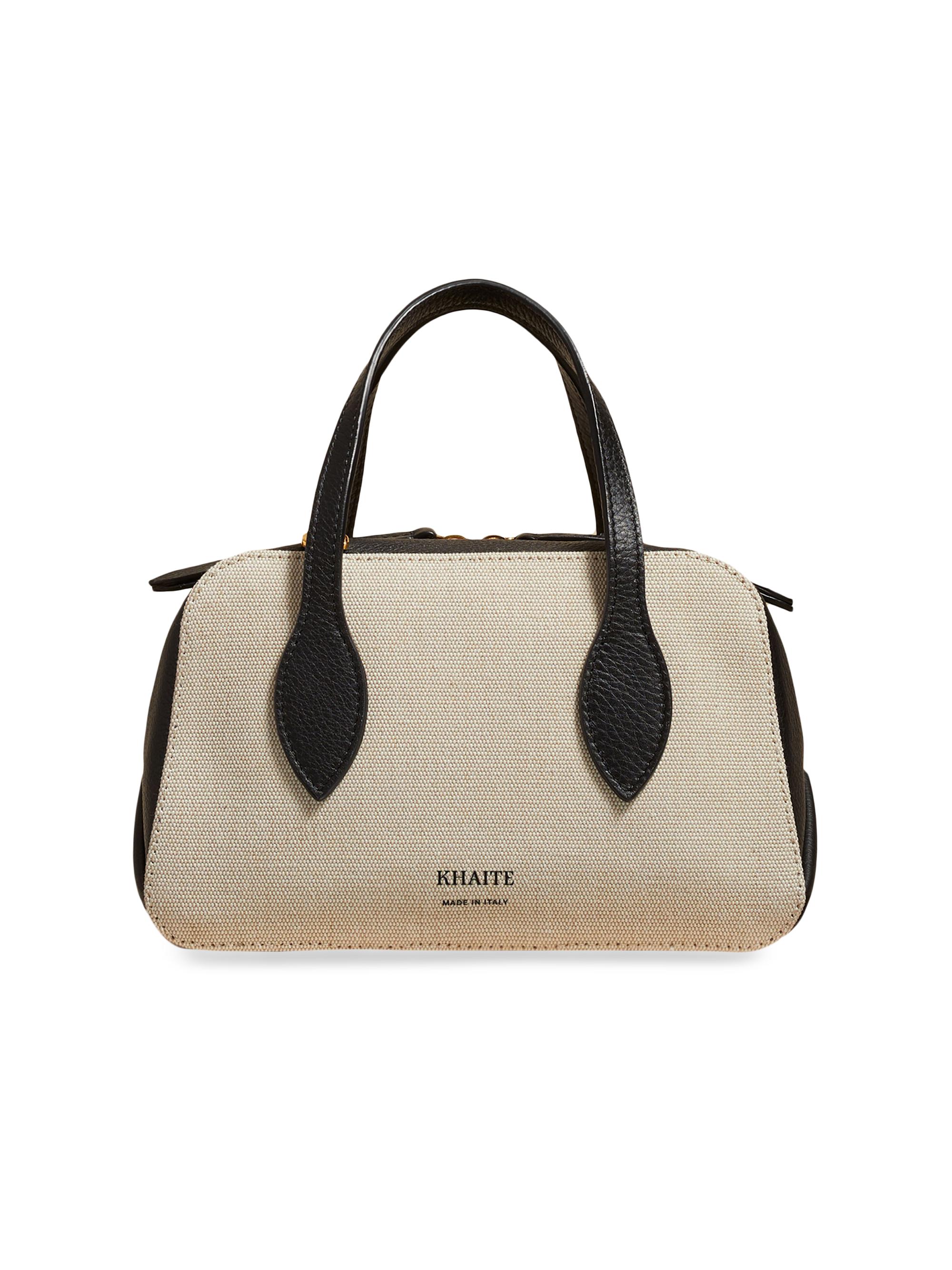 Khaite Small Maeve Canvas & Leather Crossbody Bag | Saks Fifth Avenue