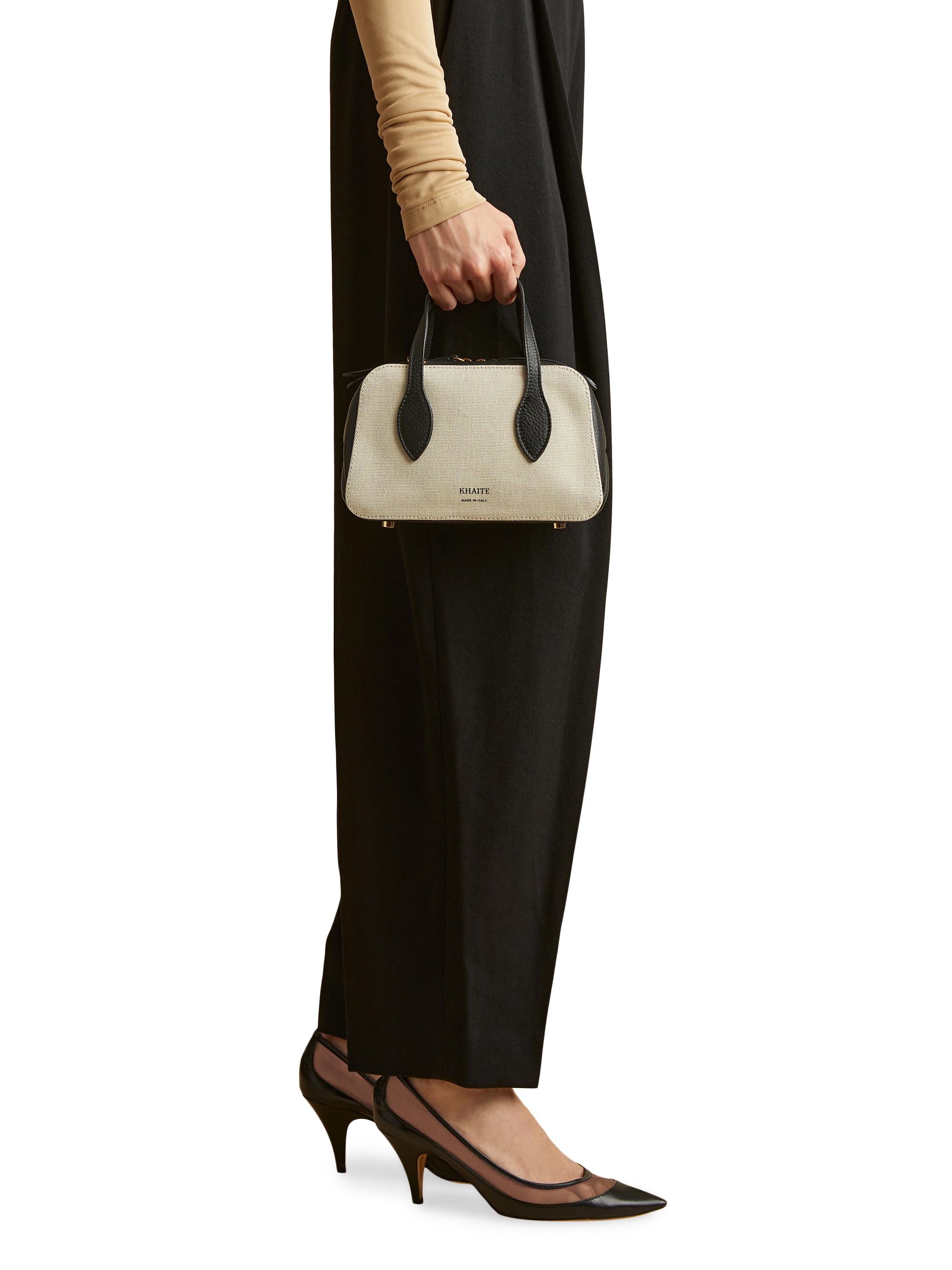 Khaite Small Maeve Canvas & Leather Crossbody Bag | Saks Fifth Avenue