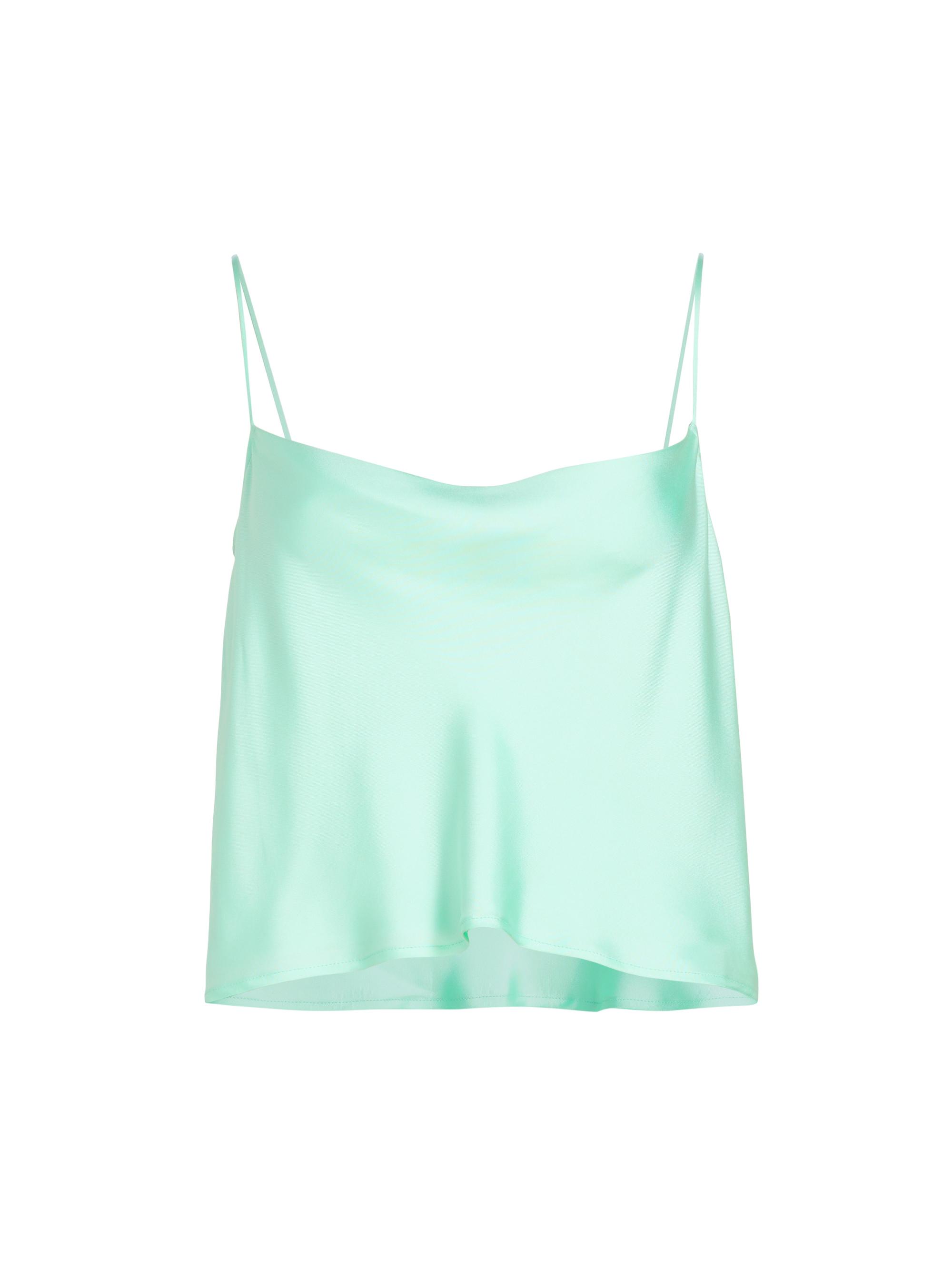 LaPointe Women's Silk Cowlneck Camisole - Seafoam