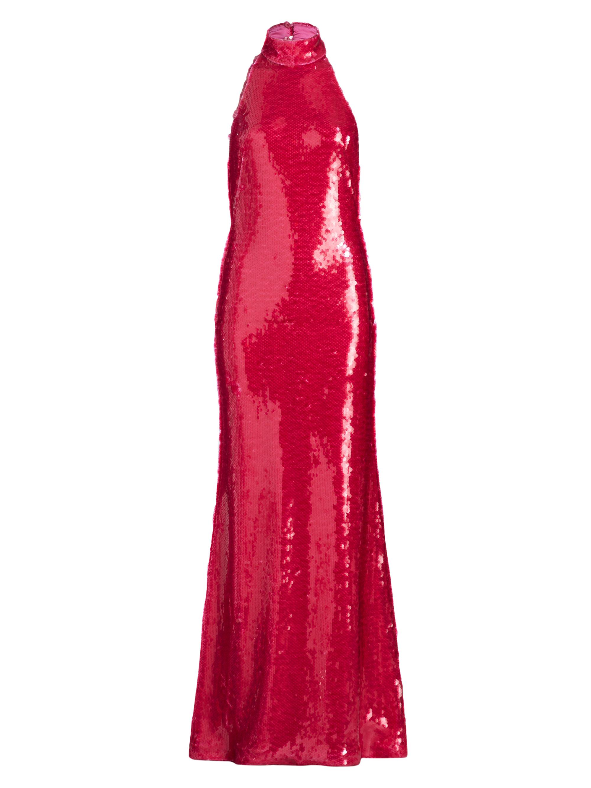 lapointe sequin dress LaPointe Women's Sequin Viscose Cowlneck Midi-Dress - Soft Blue