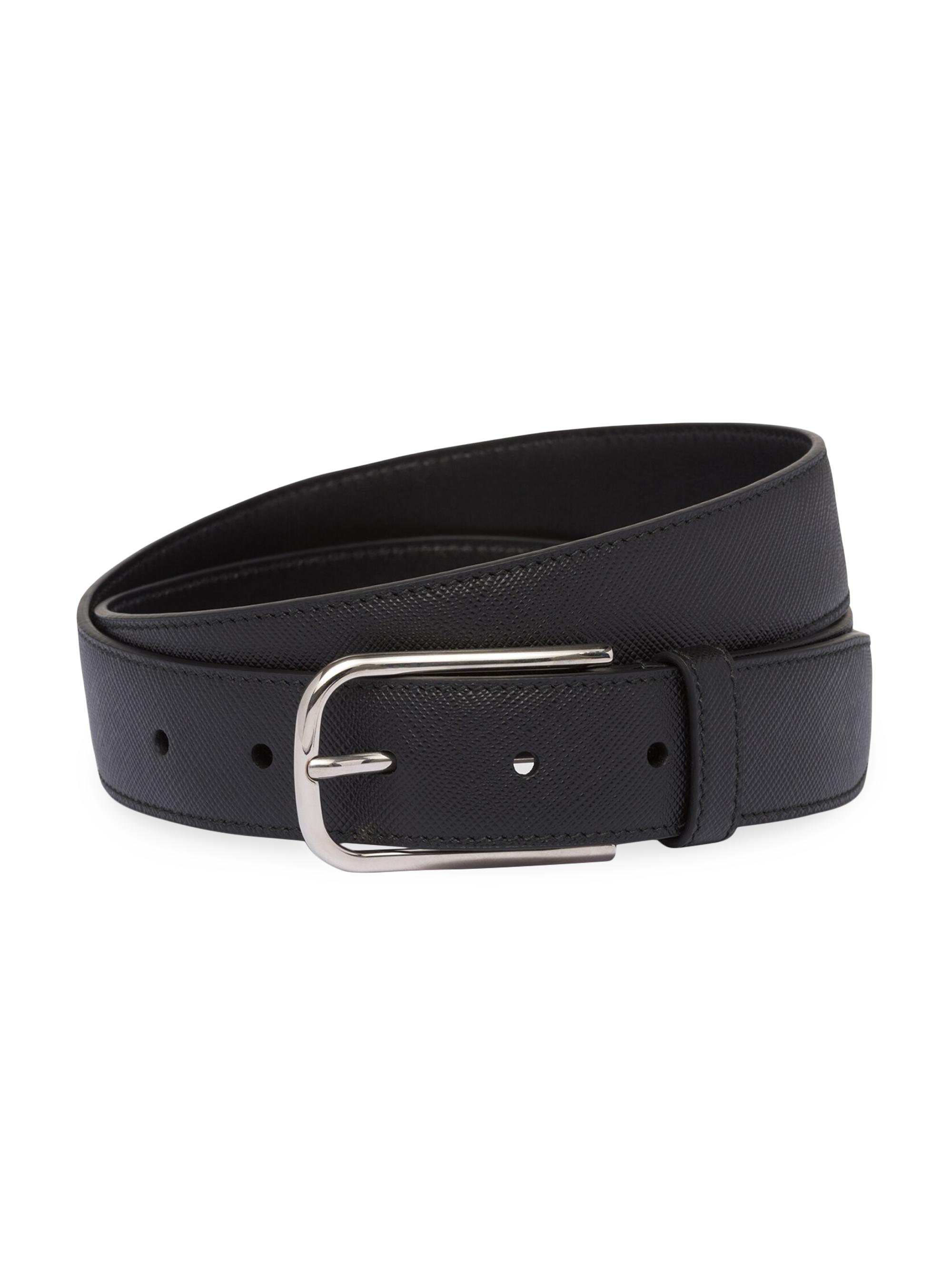 Prada Men's Saffiano Belt - Black