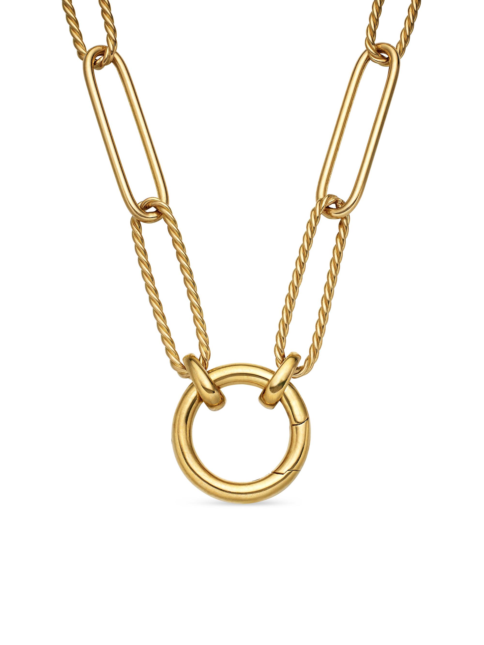 David Yurman Women's DY Madison Elongated Chain Necklace in K Yellow Gold - Gold