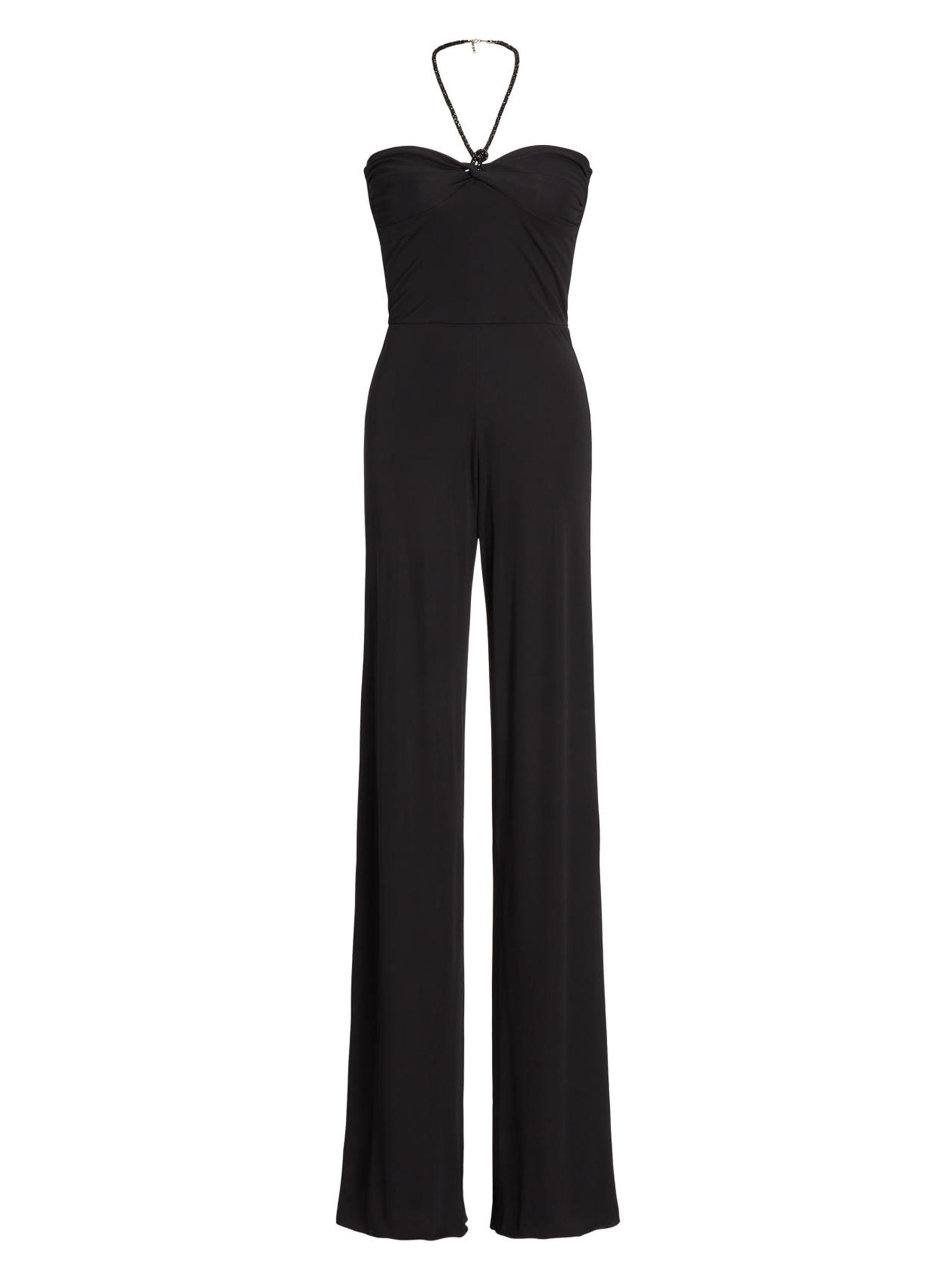 Ralph Lauren Collection Women's Stretch Jersey Wide-Leg Jumpsuit - Black