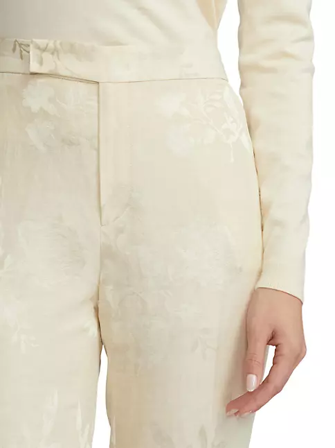 Shop Ralph Lauren Collection Seth Floral Jacquard Pants | Saks 