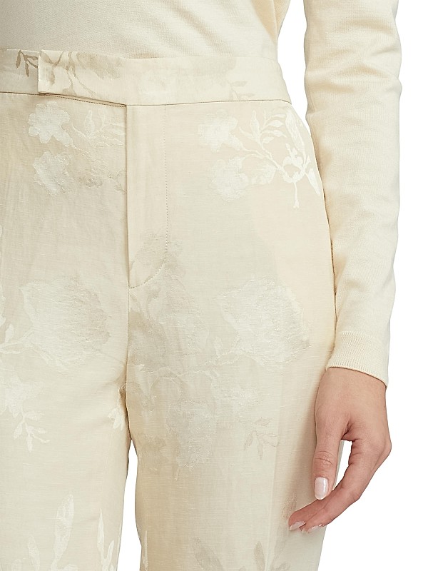 Shop Ralph Lauren Collection Seth Floral Jacquard Pants Shop Ralph Lauren Collection Seth Floral Jacquard Pants