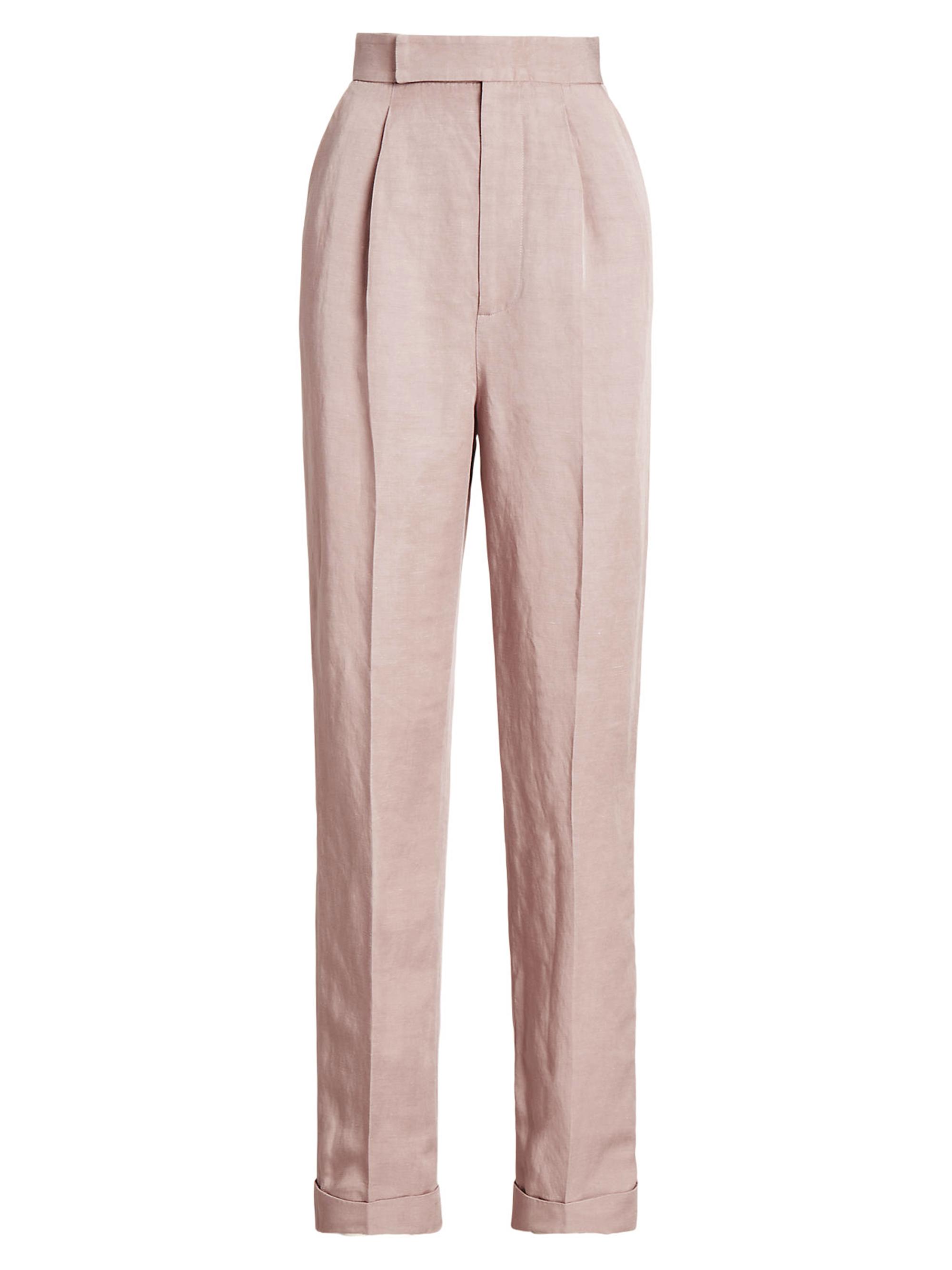 Ralph Lauren Collection Women's High-Waisted Straight-Leg Pants - Mauve