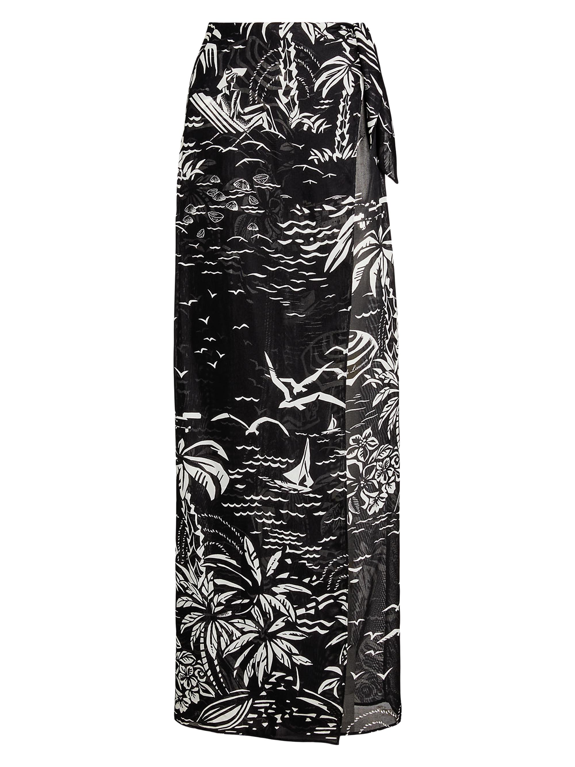 Ralph Lauren Collection Women's Yazmin Deco Beach Silk Pants - Black White