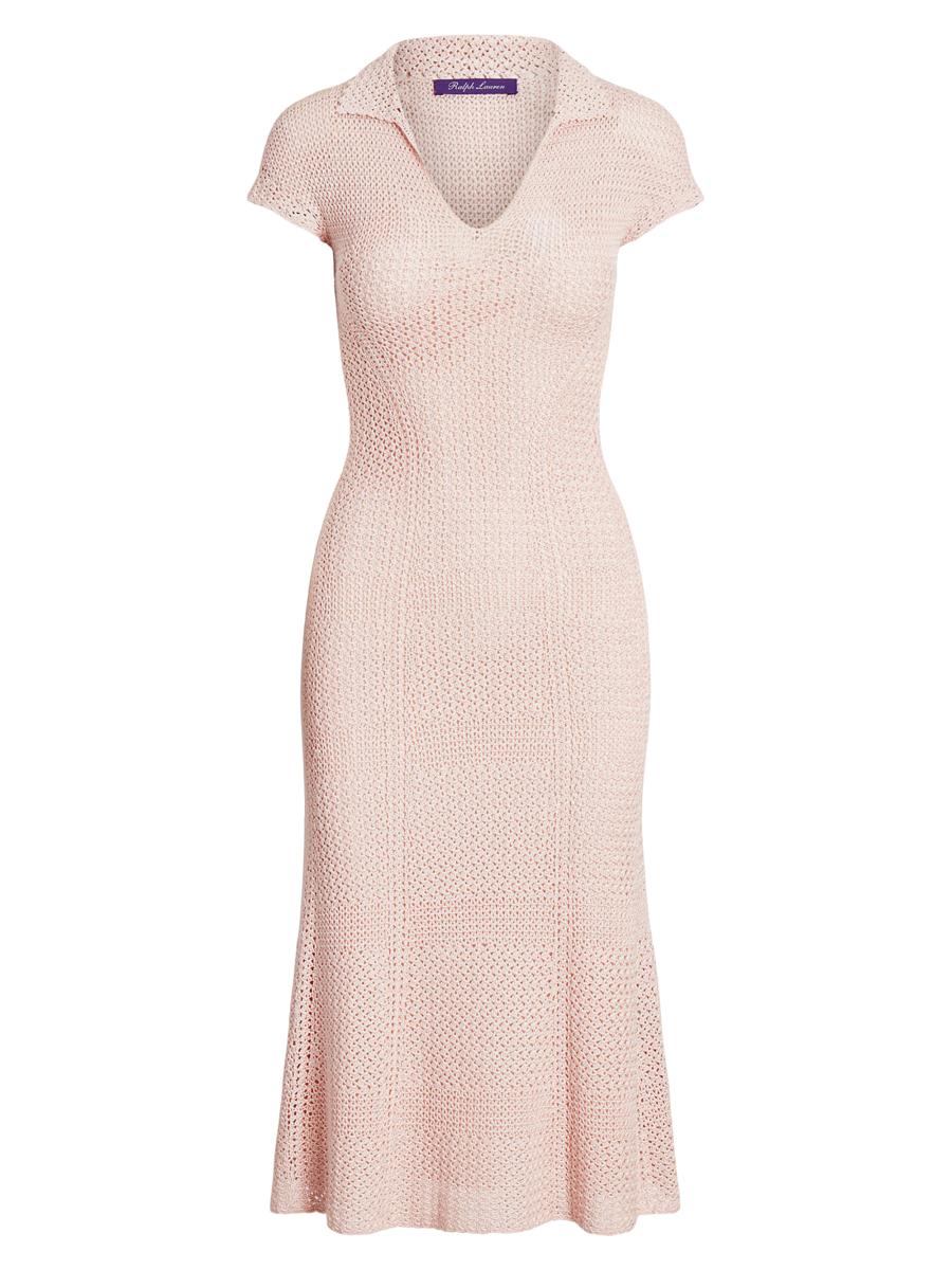 Ralph Lauren Collection Crocheted Polo Midi-Dress | Saks