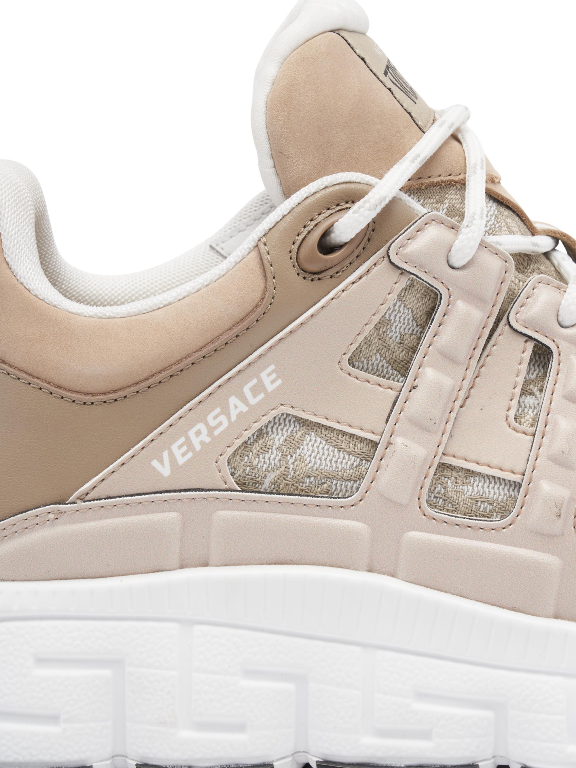 Versace Leather Jacquard Barocco Low-Top Sneakers Saks Fifth