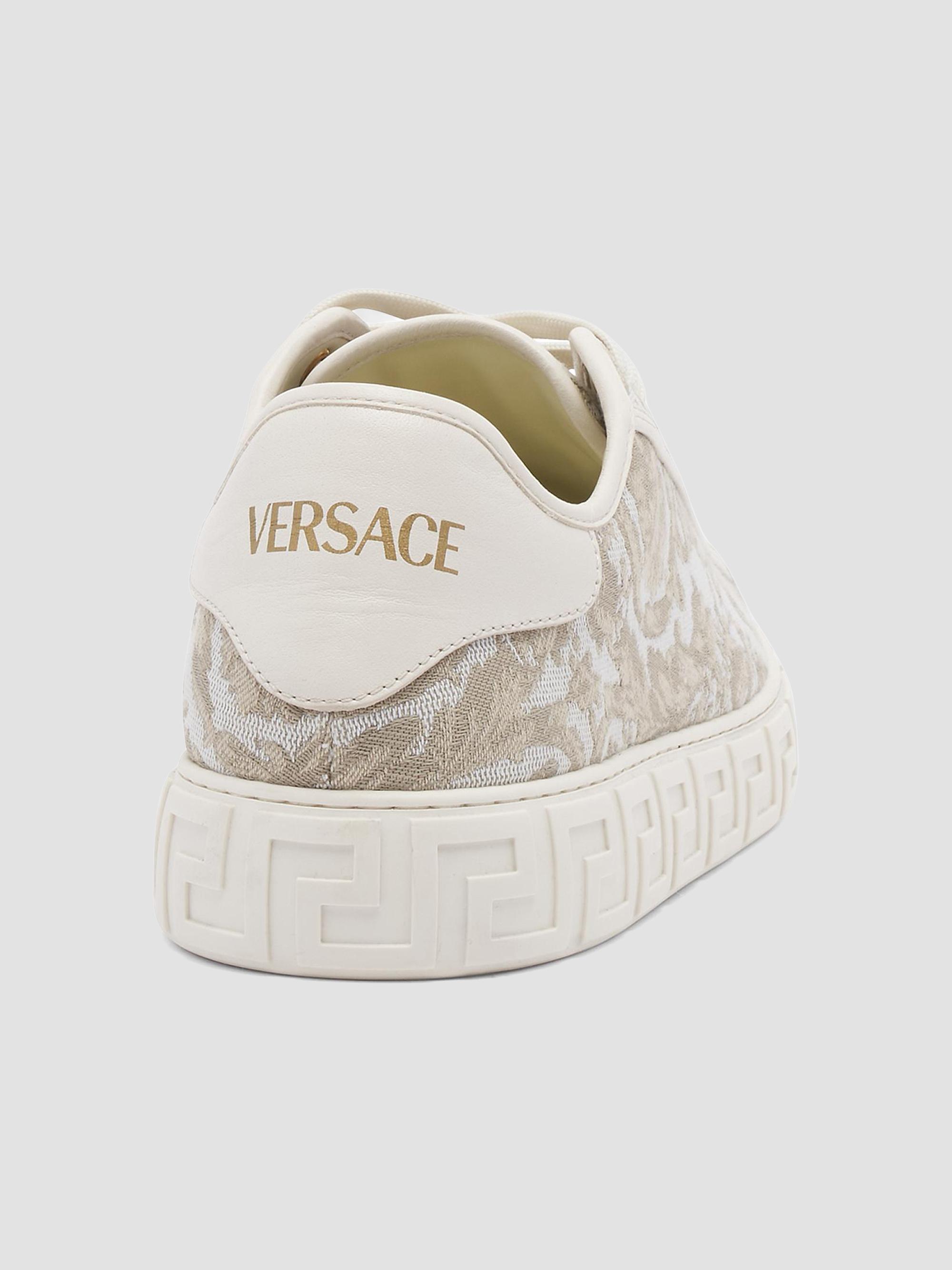Versace Barocco & Leather Low-Top Sneakers | Saks Fifth Avenue display picture 3
