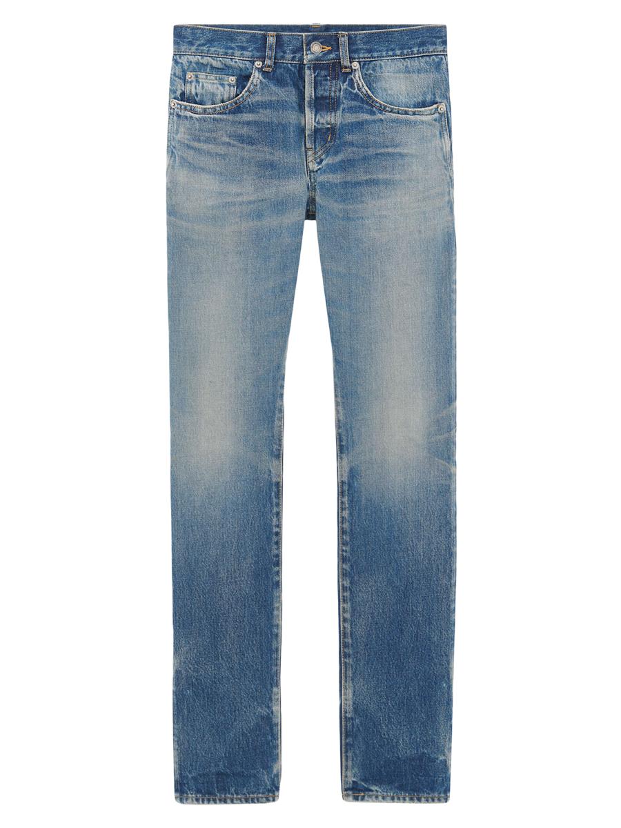 デニム・ジーパン Saint Laurent Carrot-Fit Jeans In Denim 06fde7e0686832643e92ed6c7fb271
