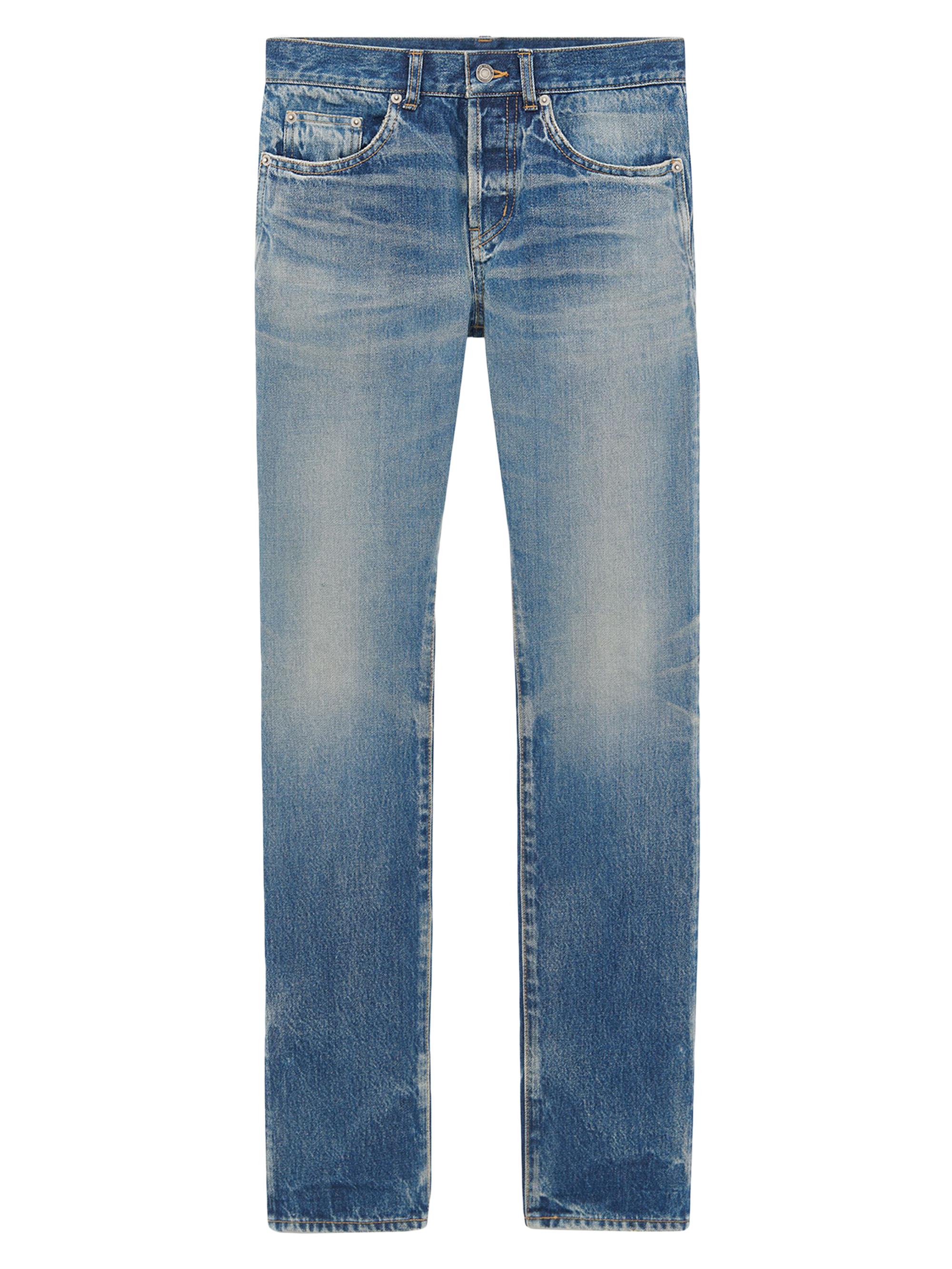 SAINT LAURENT デニム Saint Laurent Slim-Fit Jeans In Hydrangea Denim | Saks Fifth Avenue
