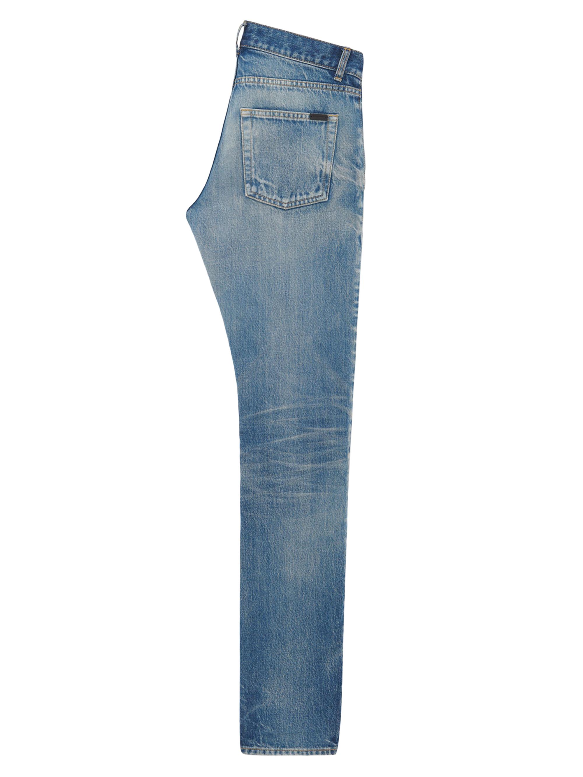 Saint Laurent Slim-Fit Jeans In Hydrangea Denim | Saks Fifth Avenue