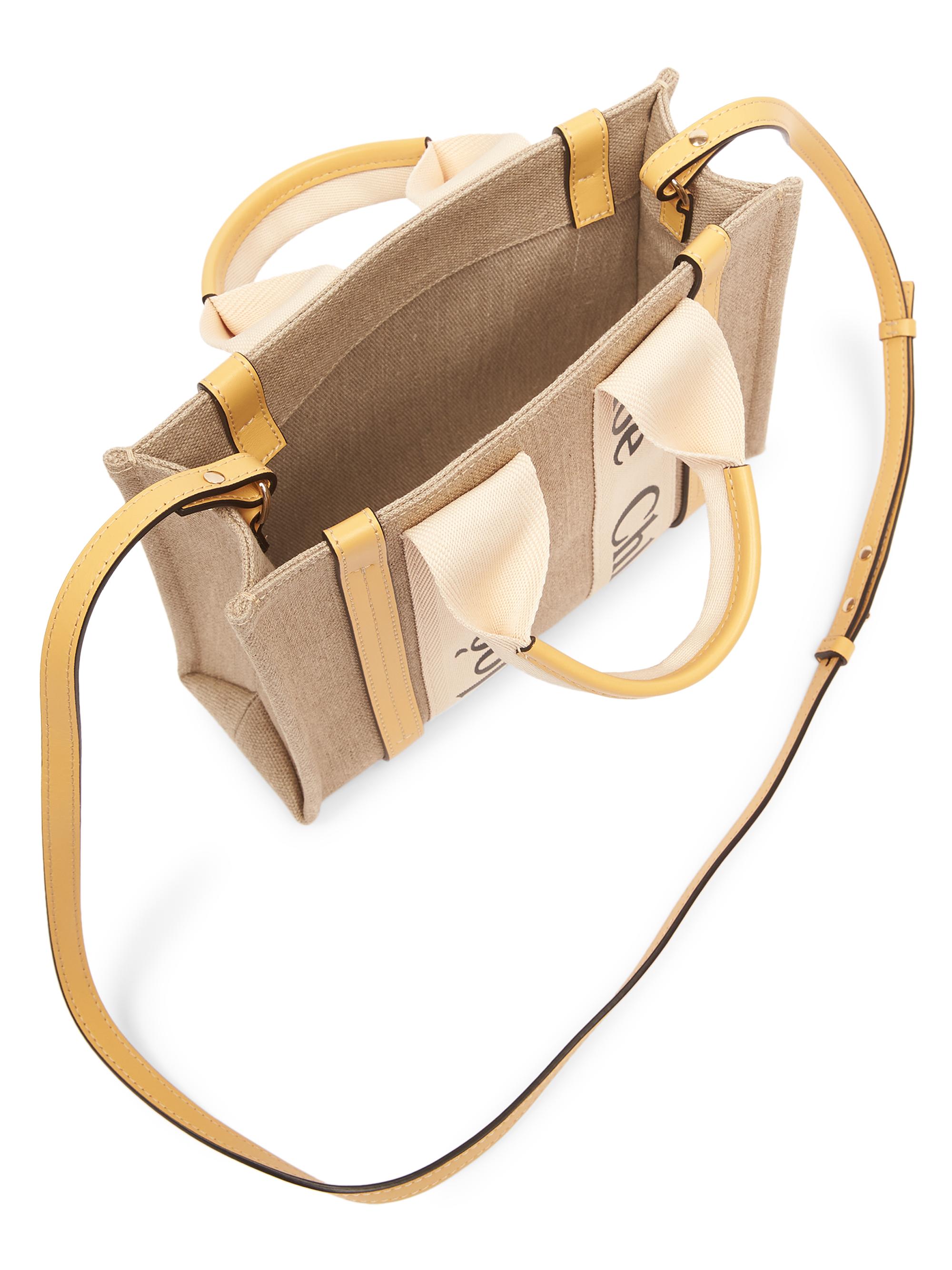 Chloé Small Woody Linen Tote Bag | Saks Fifth Avenue