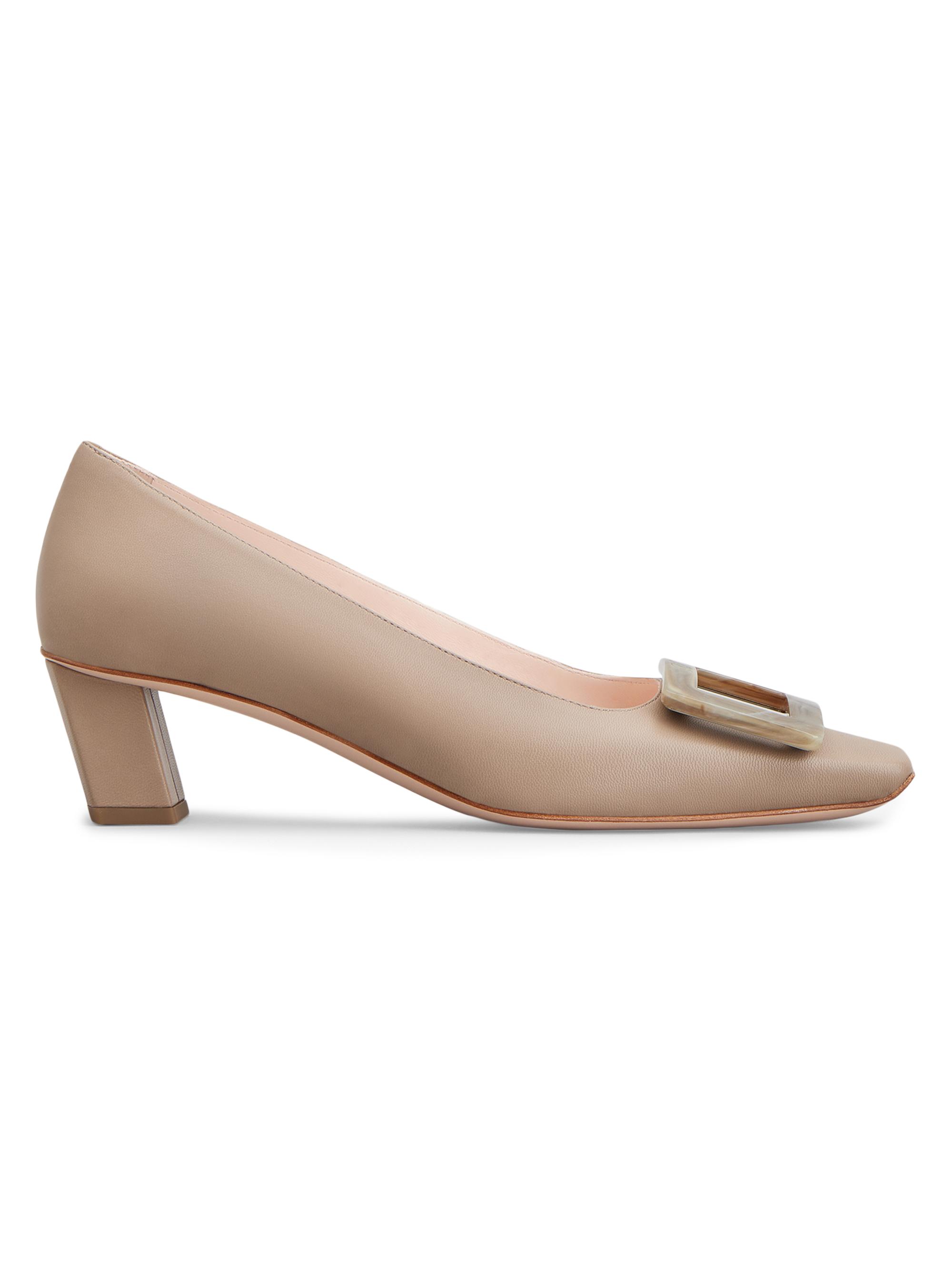 Roger Vivier Belle Vivier 45MM Leather Buckle Pumps | Saks Fifth