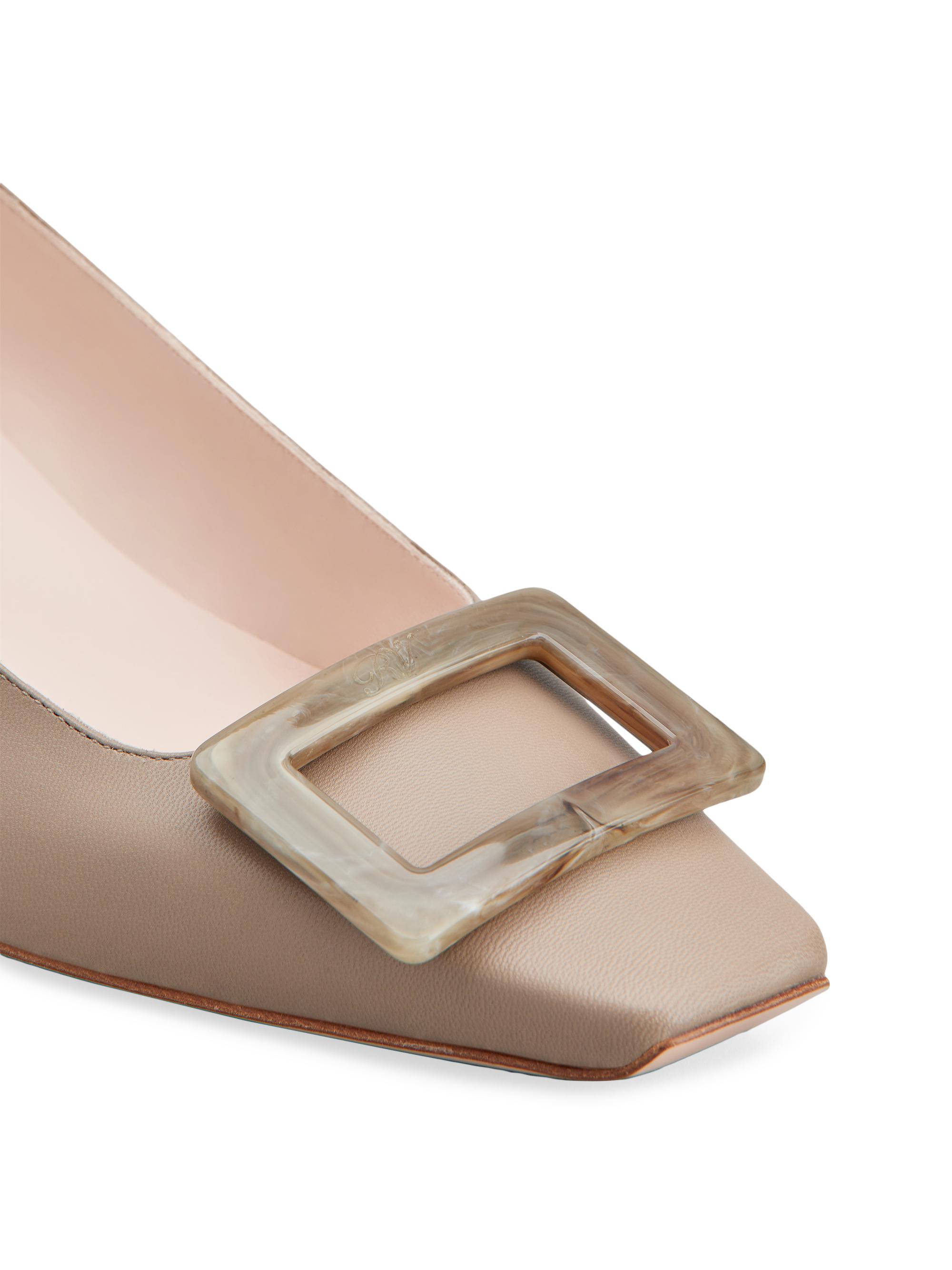 Roger Vivier Belle Vivier 45MM Leather Buckle Pumps | Saks Fifth