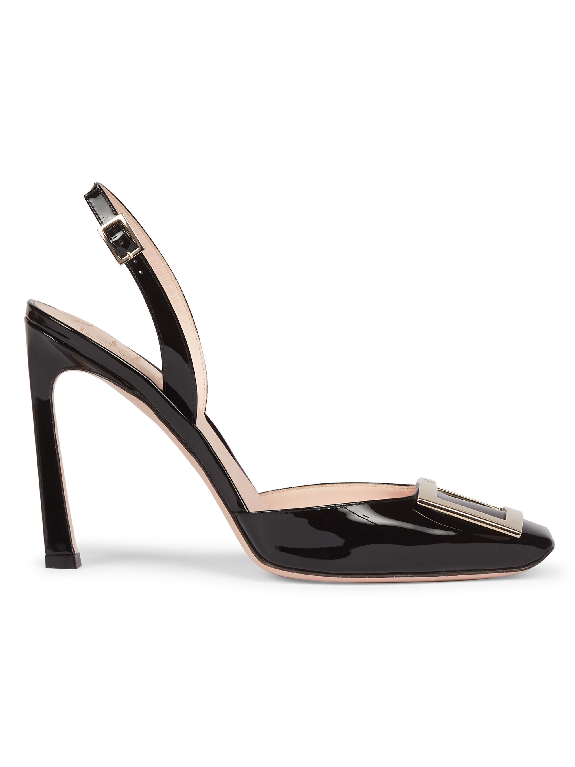 Roger Vivier Trompette Metal Buckle 70MM Slingback Pumps | Saks