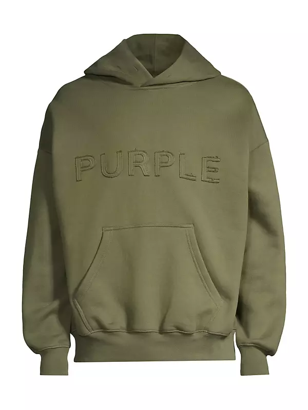 Shop Purple Brand Logo Oversize Hoodie