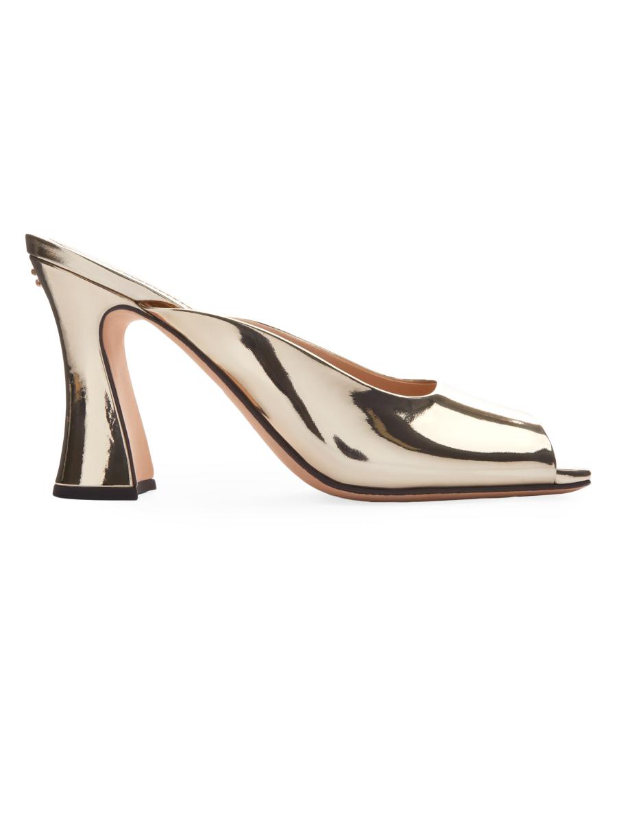 COACH Laurence 90MM Metallic Leather Sandals | Saks Fifth Avenue