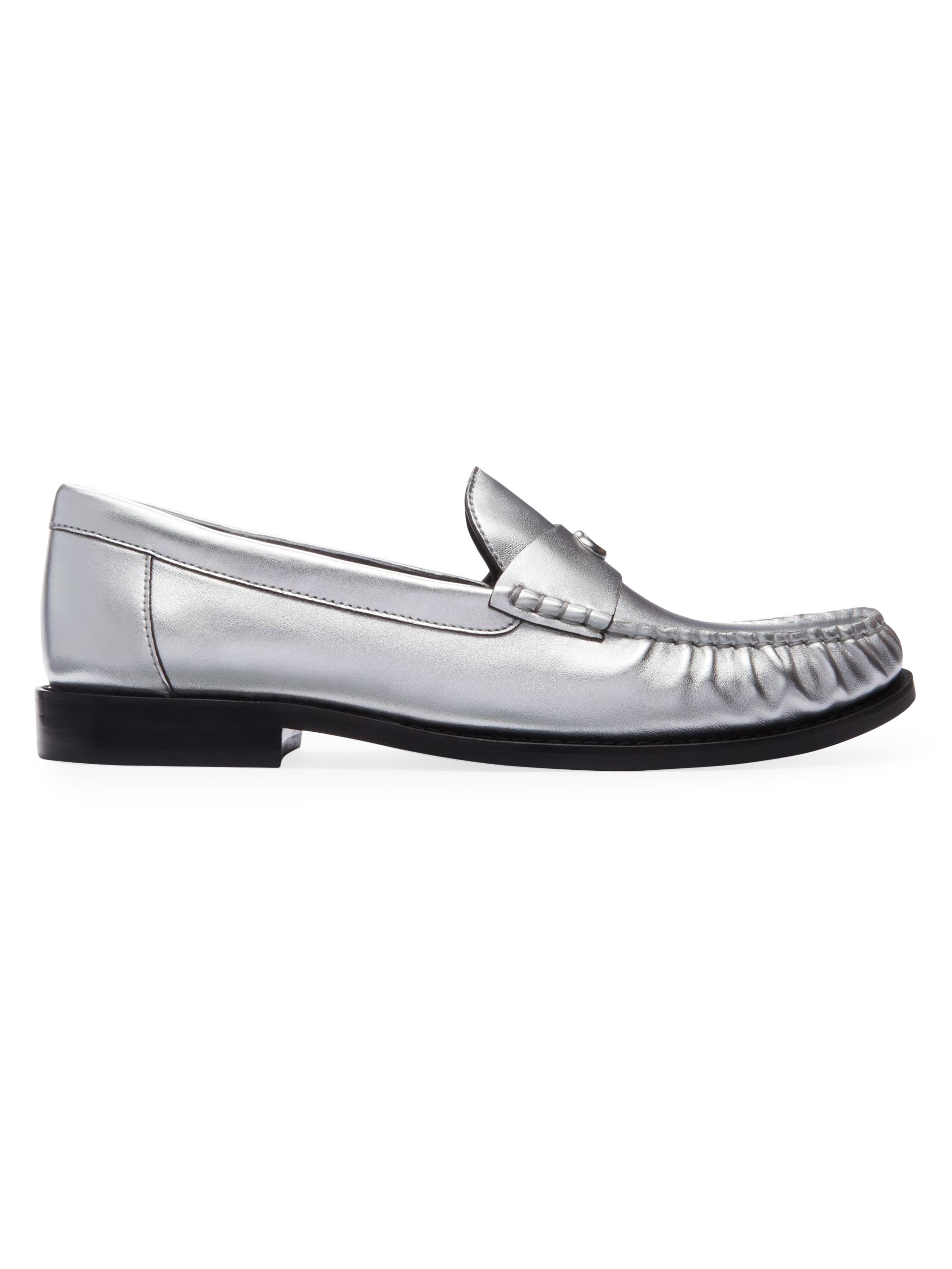 COACH Jolene Metallic Leather Loafers | Saks Fifth Avenue