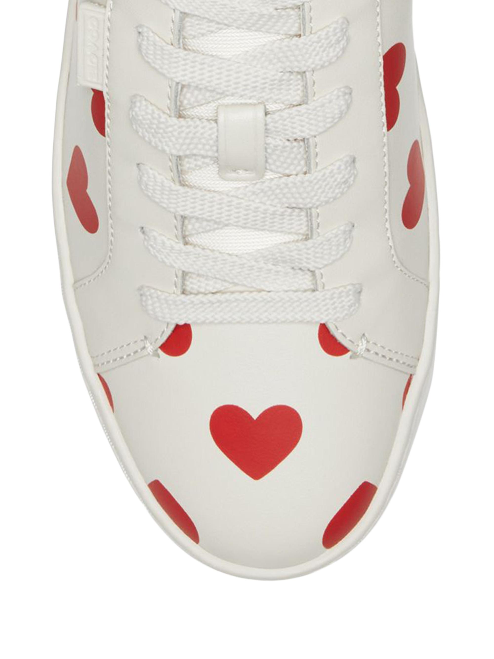 COACH Lowline Heart-Print Leather Sneakers | Saks Fifth Avenue