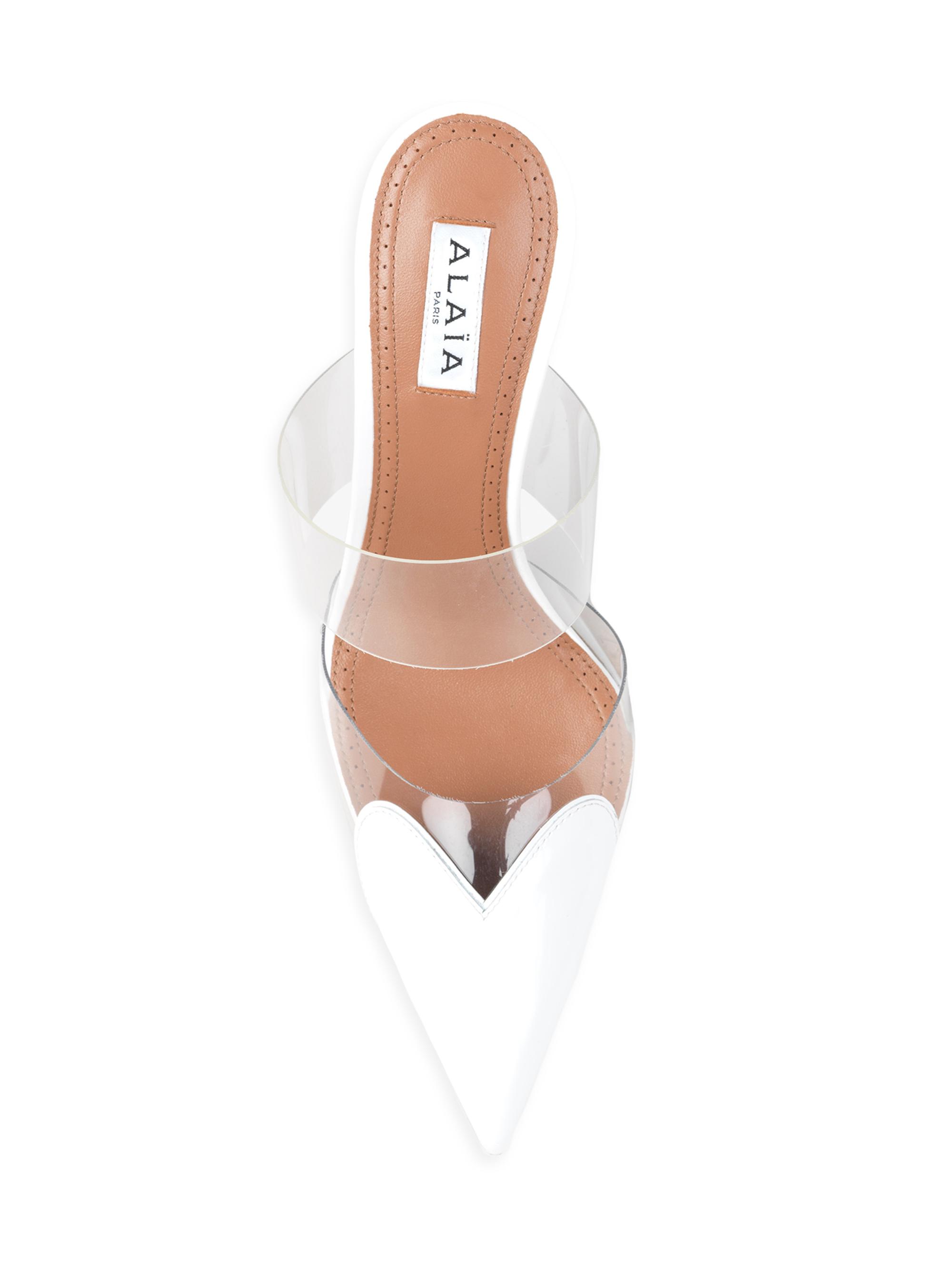 Alaïa Le Coeur 90MM Mules | Saks Fifth Avenue