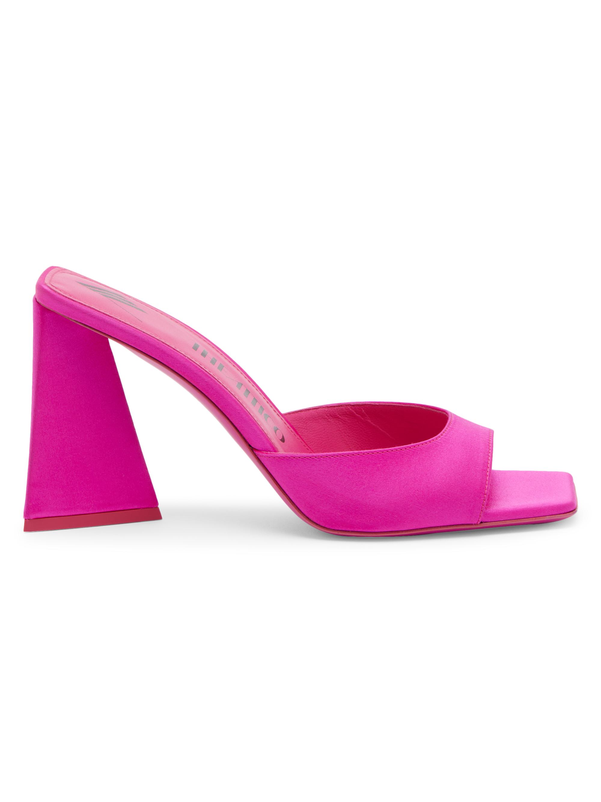 The Attico Women's Mini Devon 85MM Satin Mules - Fuschia