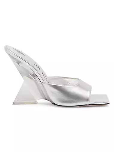 Cheope 105MM Metallic Sculpted-Wedge Mules