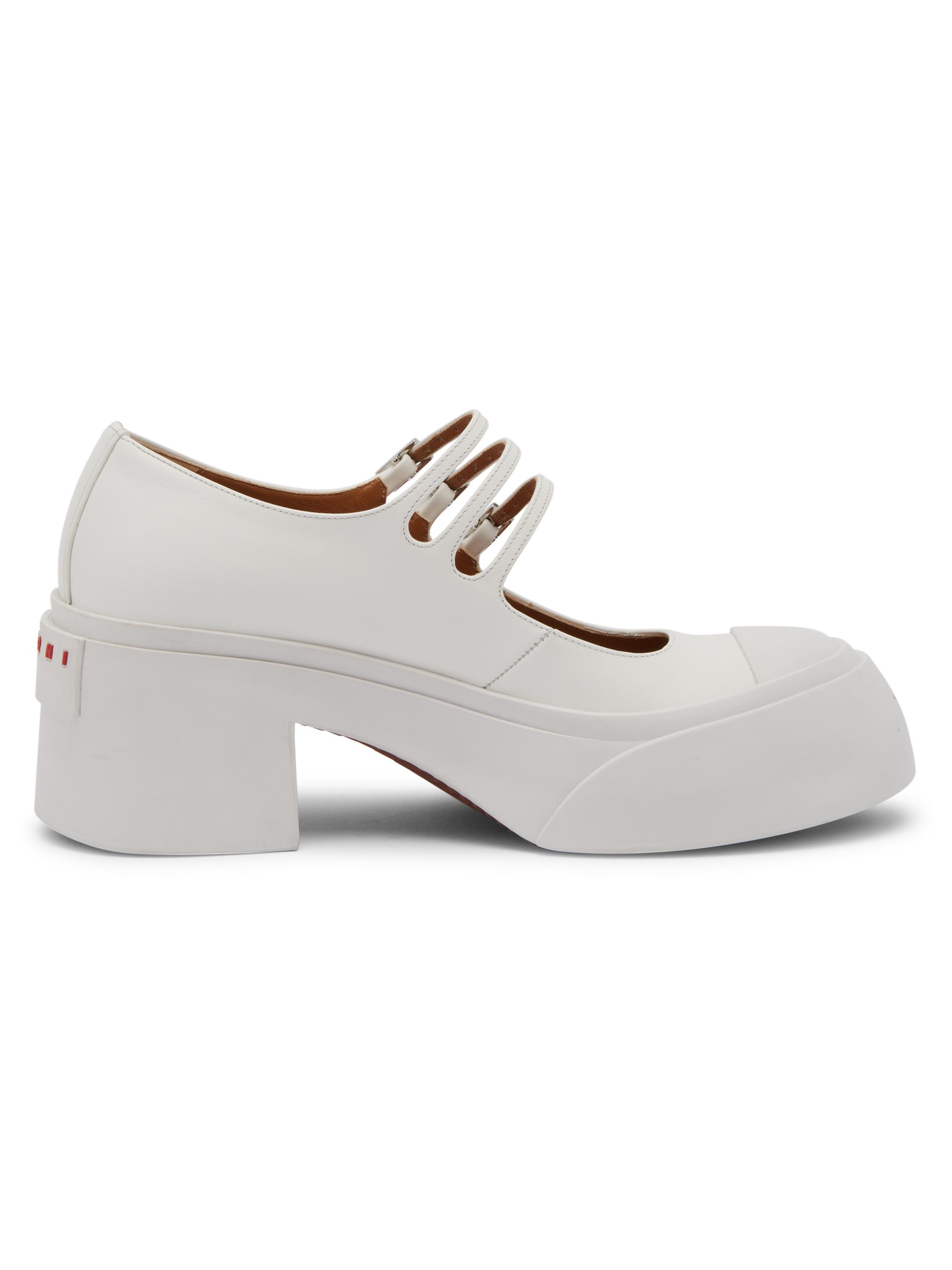 Marni Women's Leather Mary Jane Pumps - Lily White