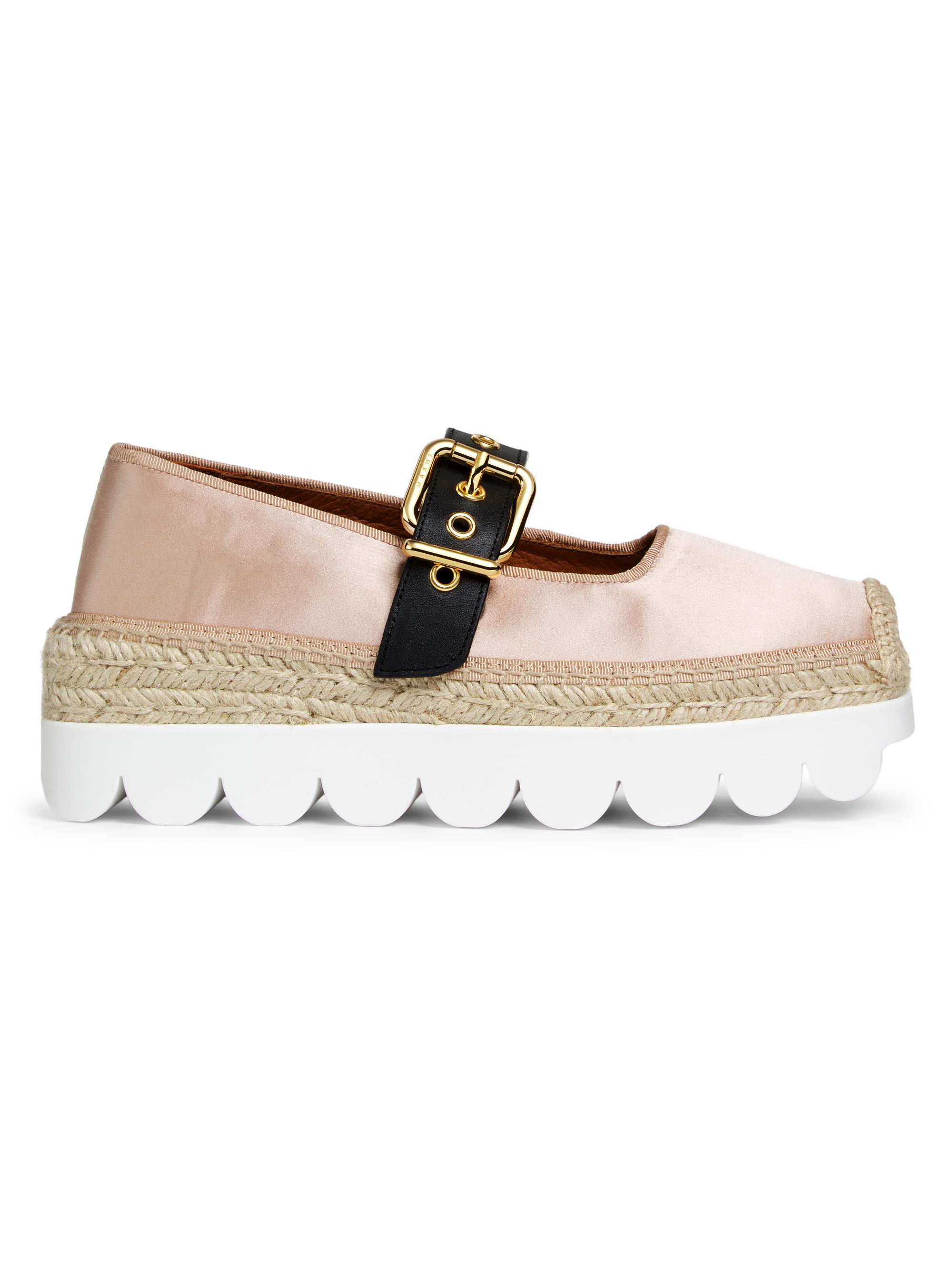 Marni Women's  Satin & Leather Mary Janes - Pink Sand
