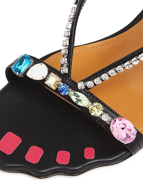 Shop Marni Crystal-Embellished Leather Sandals | Saks Fifth Shop Marni Crystal-Embellished Leather Sandals | Saks Fifth