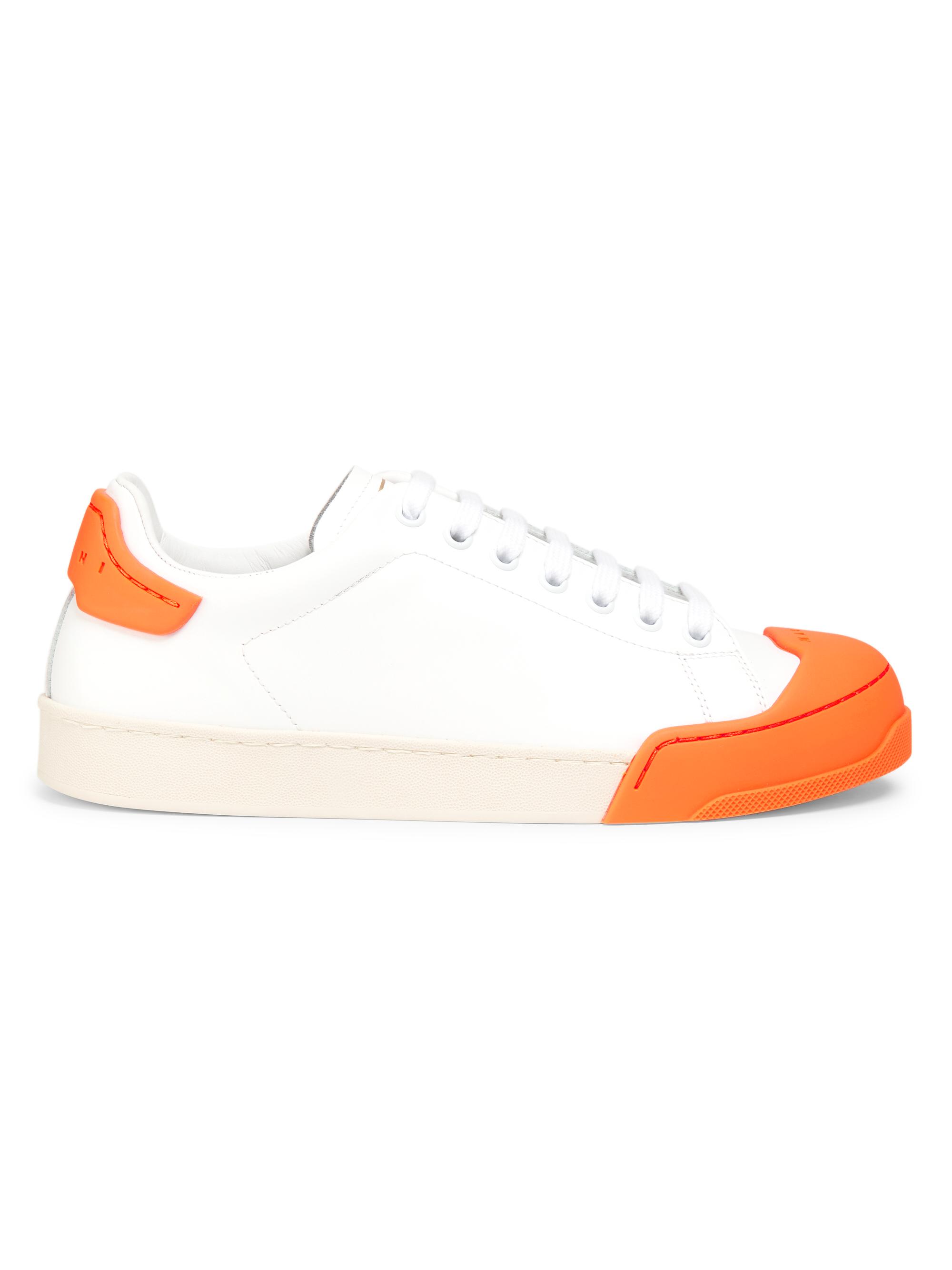 Marni Women's Dada Leather Low-Top Sneakers - Lily White Orange