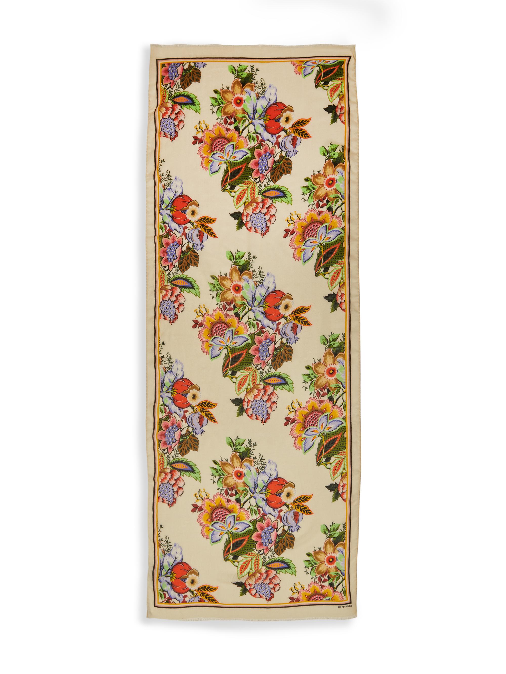 Etro Floral Cashmere, Wool & Silk-Blend Scarf | Saks Fifth Avenue