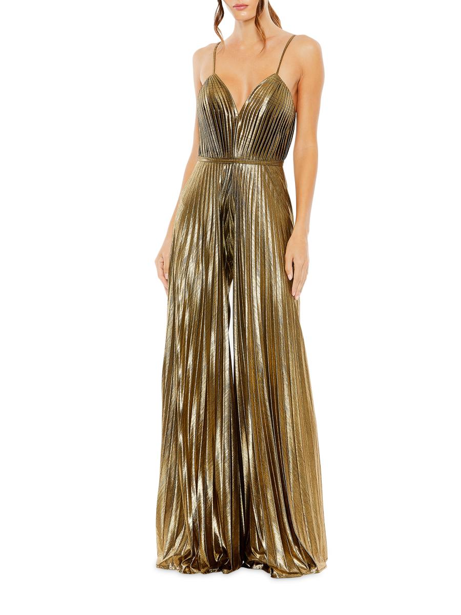 MAC DUGGAL SALE シークイン Vネック ロングドレス ネイビー Color of the Moment: Midnight - Mac Duggal