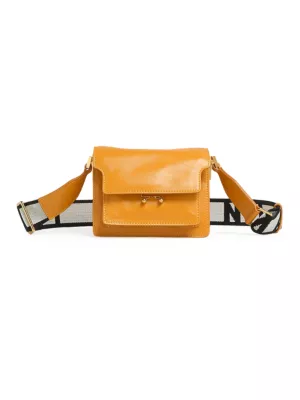 Marni Trunk leather shoulder bag - Yellow