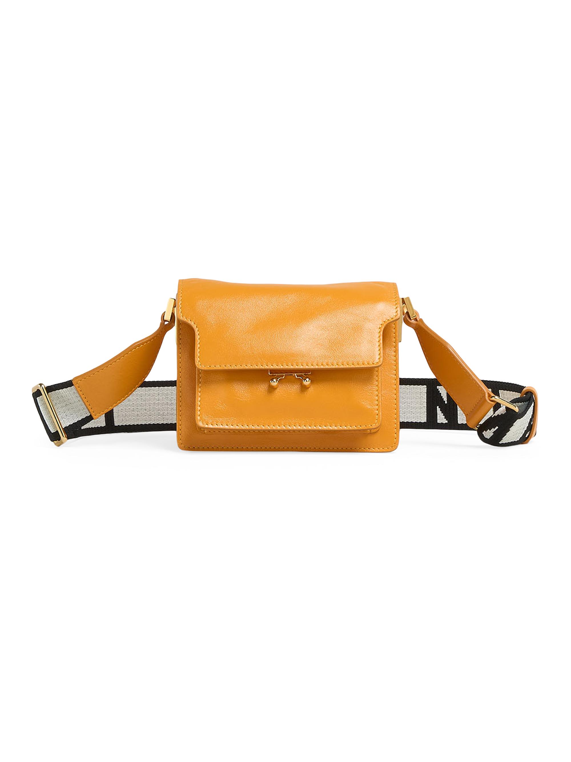 Marni Trunk leather shoulder bag - Yellow