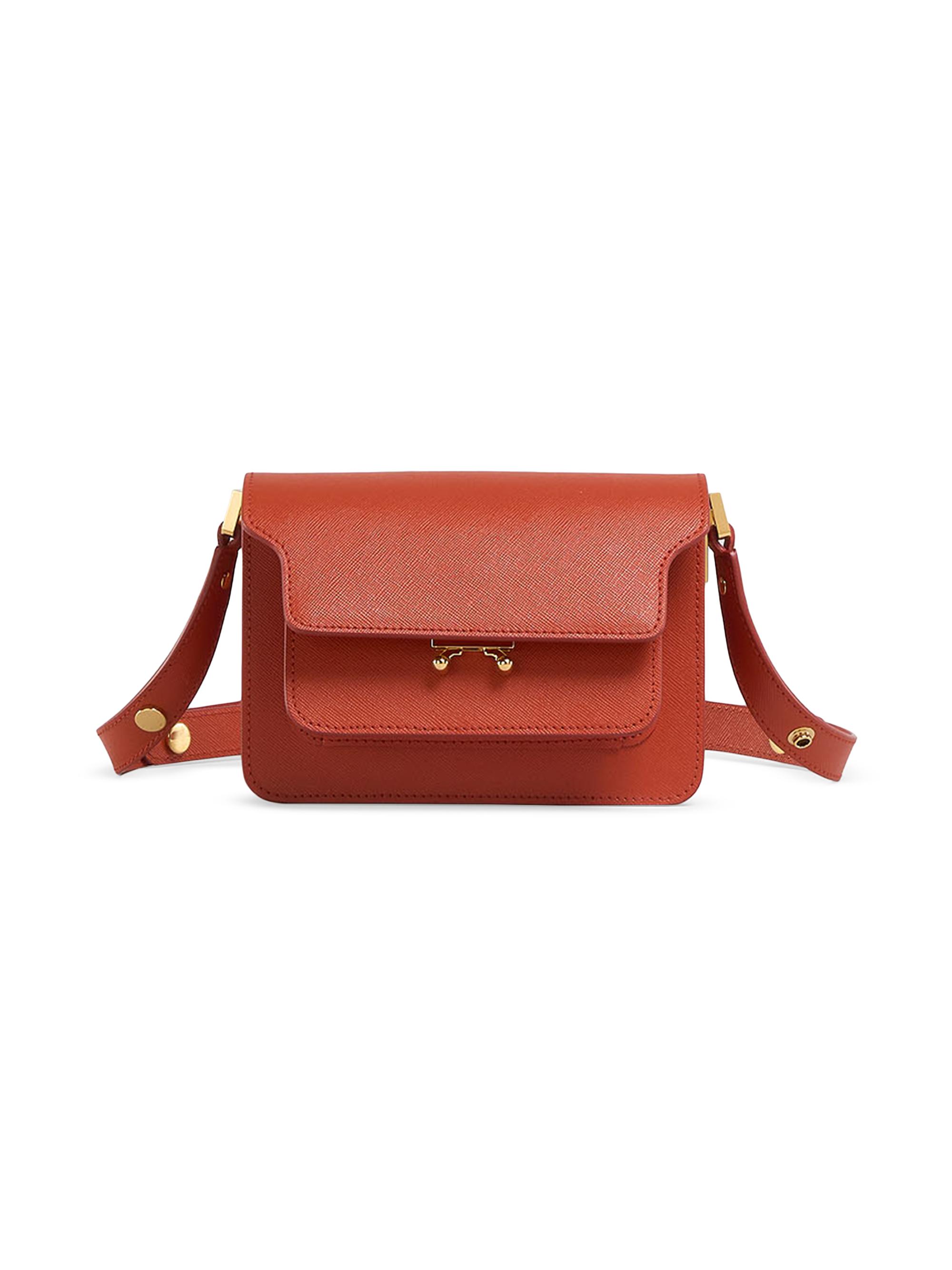 Shop Marni Trunk Mini Logo-Embossed Leather Bag | Saks Fifth Avenue