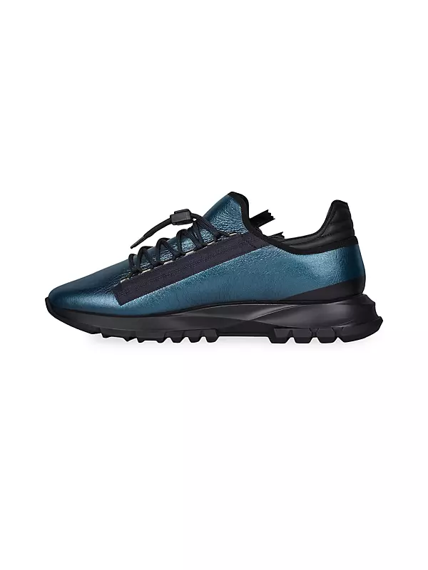 Spectre Runner Sneakers In Laminated Leather With Zip