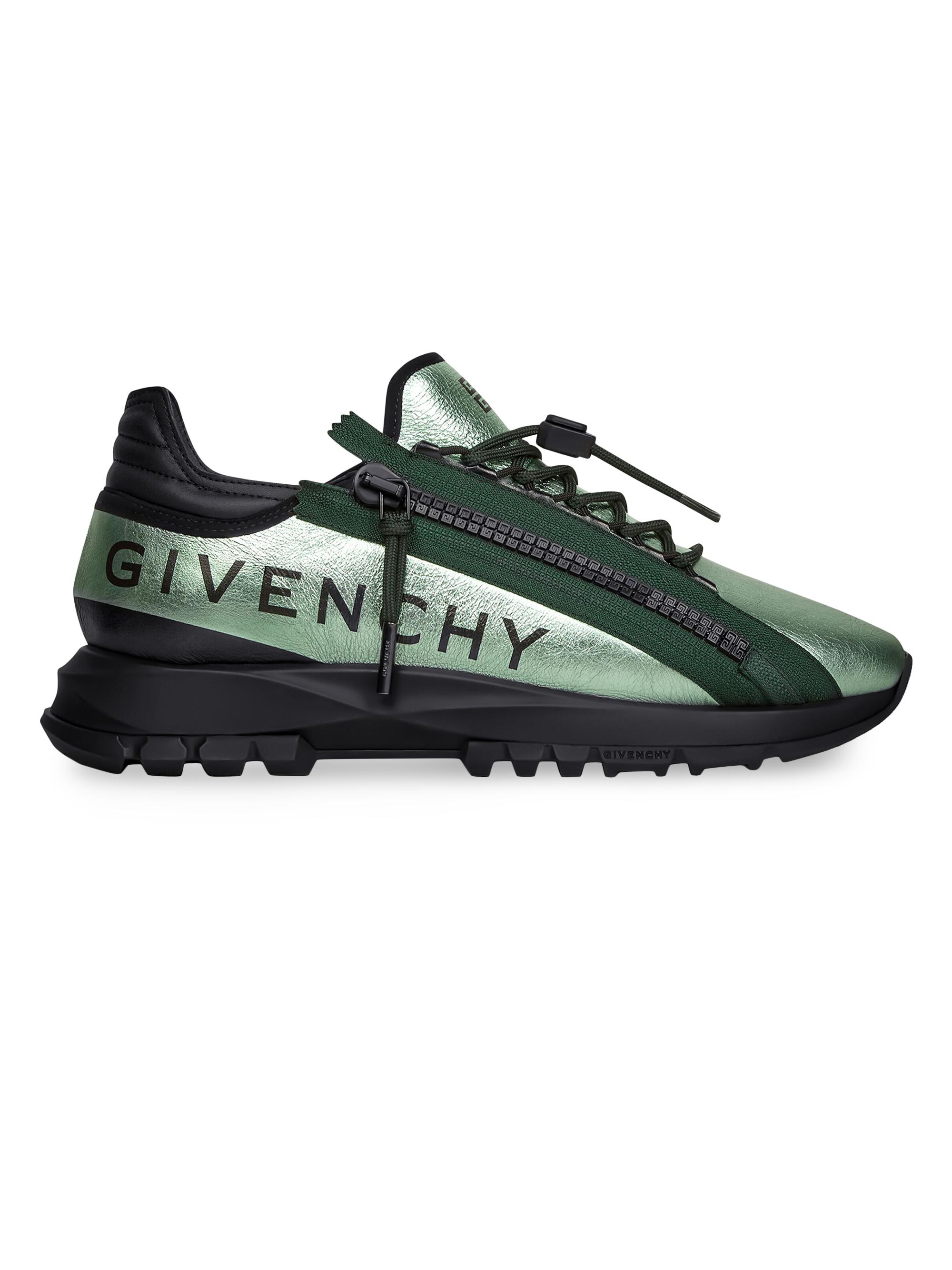Givenchy Spectre Runner Sneakers In Laminated Leather With Zip