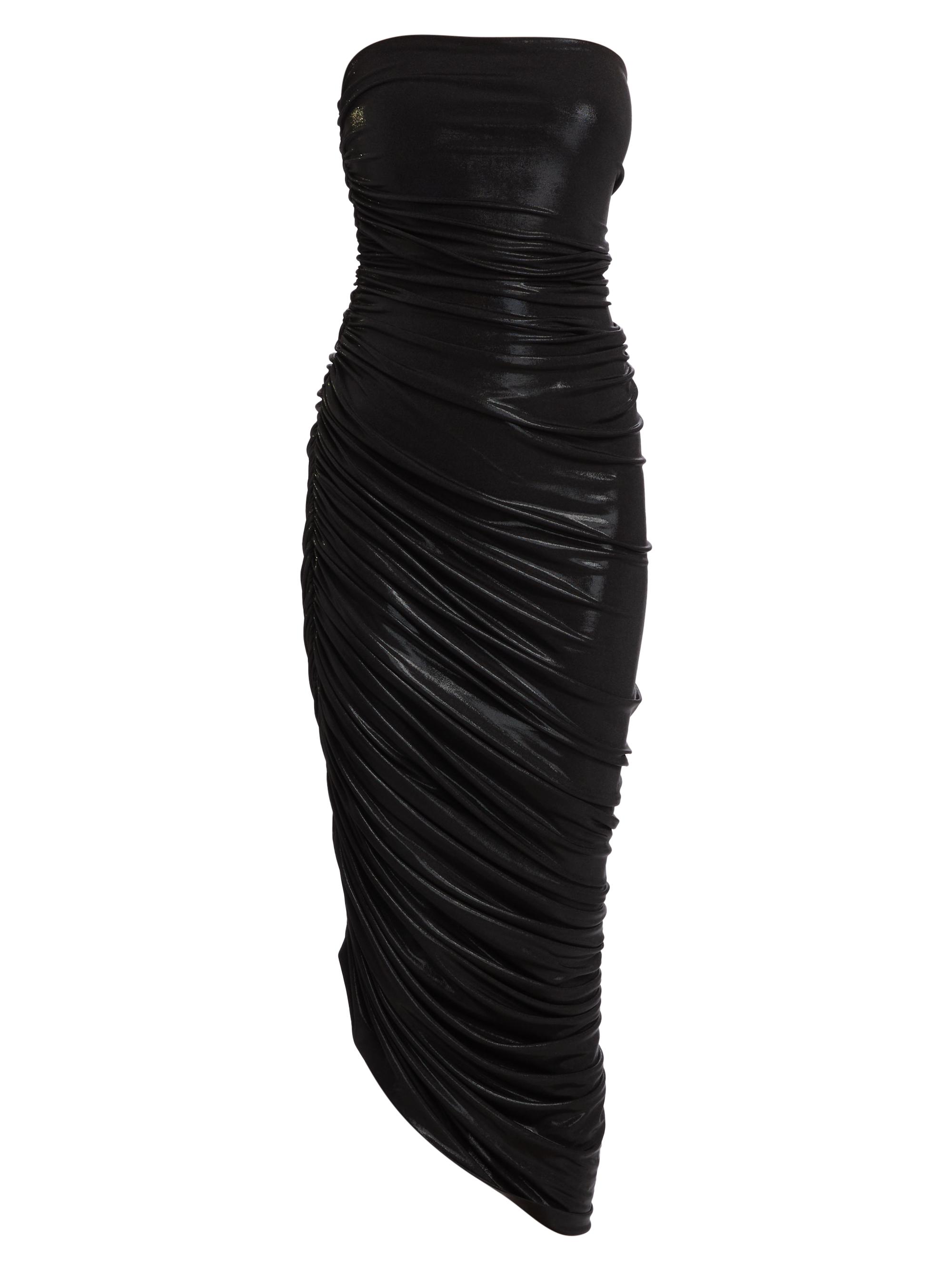 Norma Kamali Spliced One-Shoulder Fringe Midi-Dress | Saks Fifth