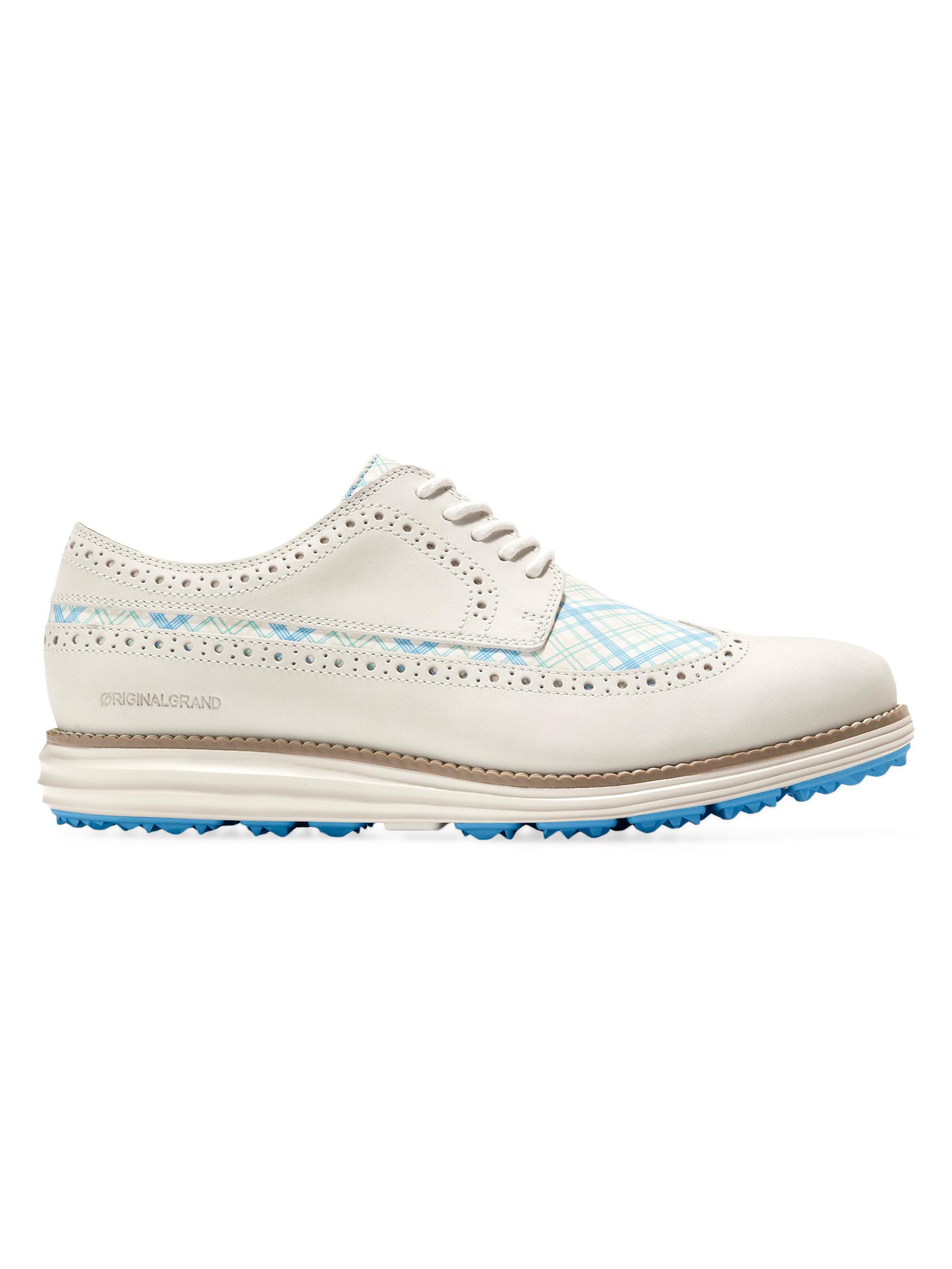 Cole Haan Men's Originalgrand Leather Golf Shoes -  Azure Blue Birch