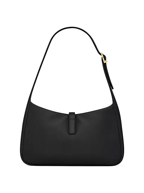 Le 5 A 7 Leather Shoulder Bag in Black - Saint Laurent