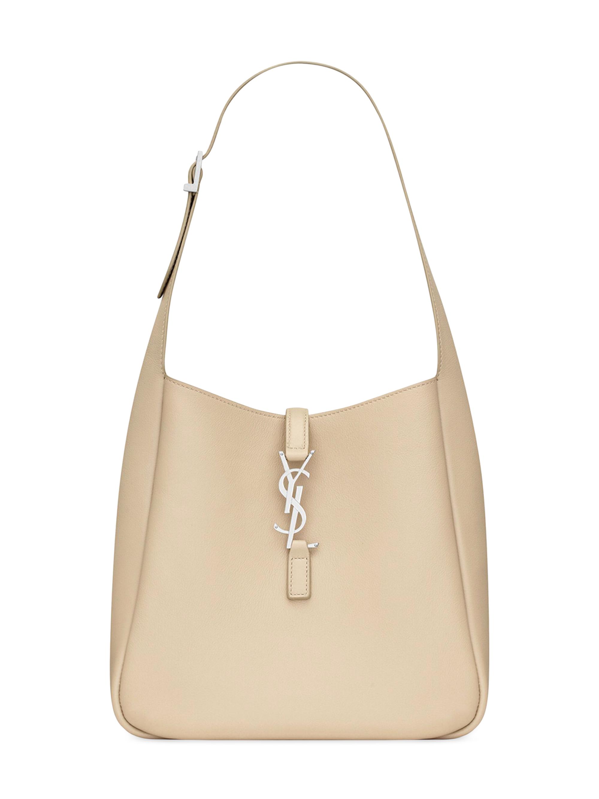 Saint Laurent Women's Le 5 à 7 Soft  Shoulder Bag In Smooth Leather - Seasalt